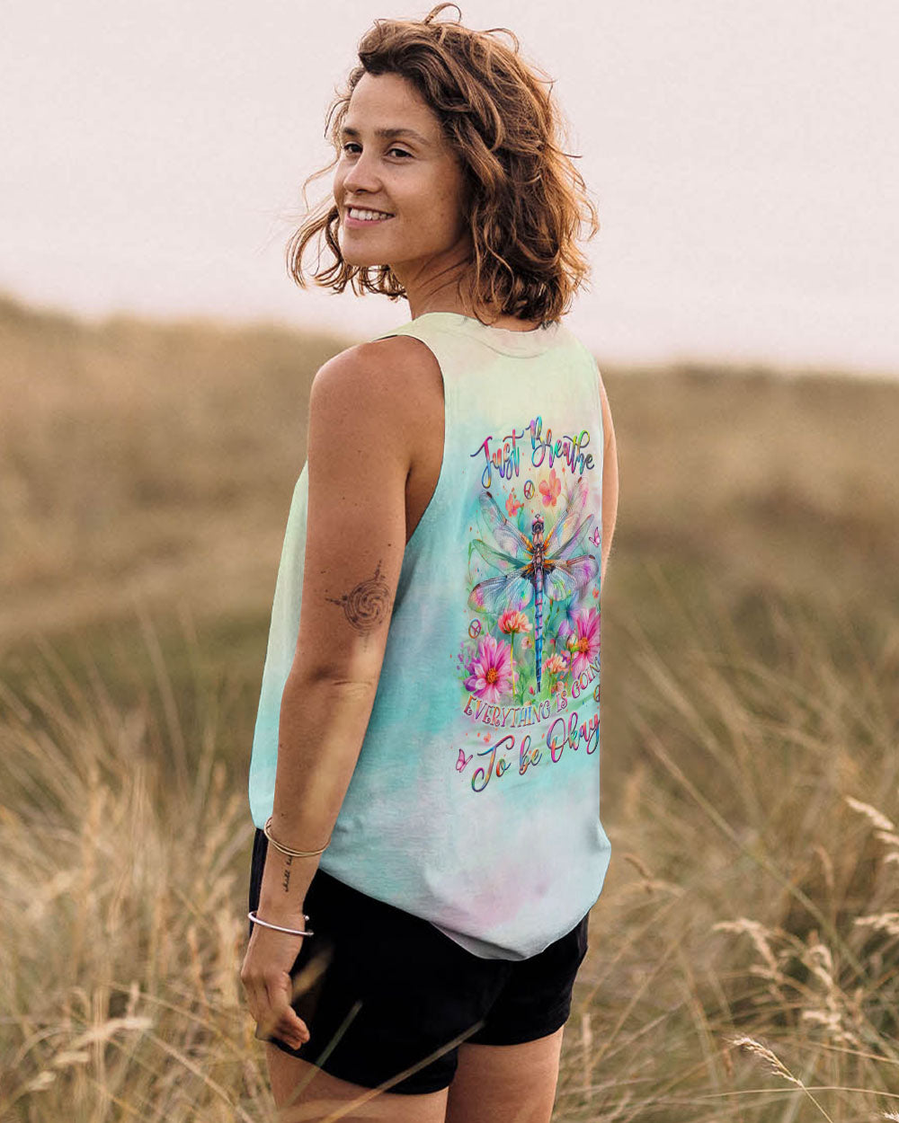 JUST BREATHE DRAGONFLY ALL OVER PRINT - YHLT3008242