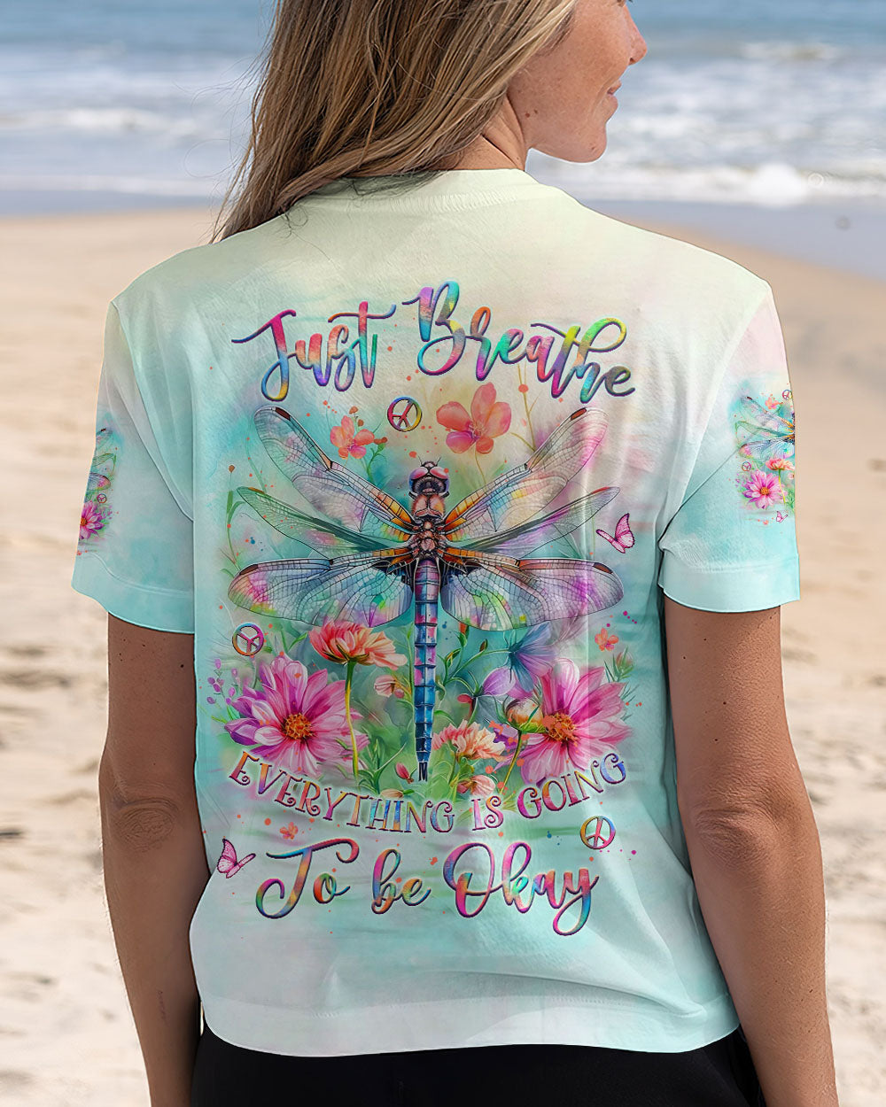 JUST BREATHE DRAGONFLY ALL OVER PRINT - YHLT3008242