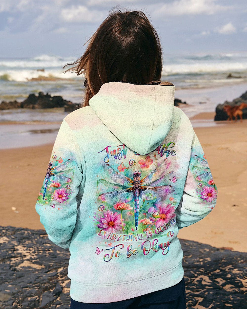 JUST BREATHE DRAGONFLY ALL OVER PRINT - YHLT3008242