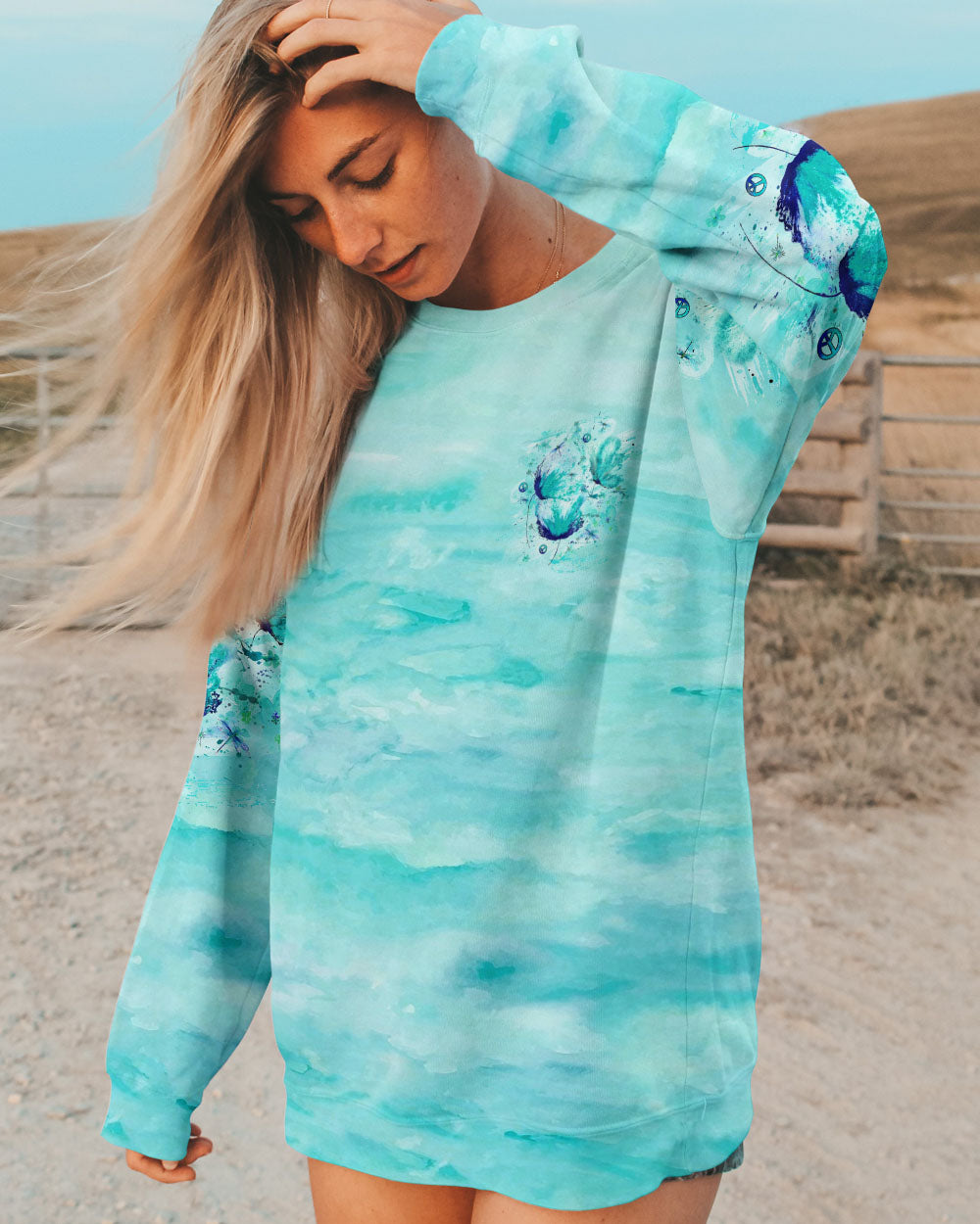 JUST BREATHE BUTTERFLY ALL OVER PRINT - YHLT3009242