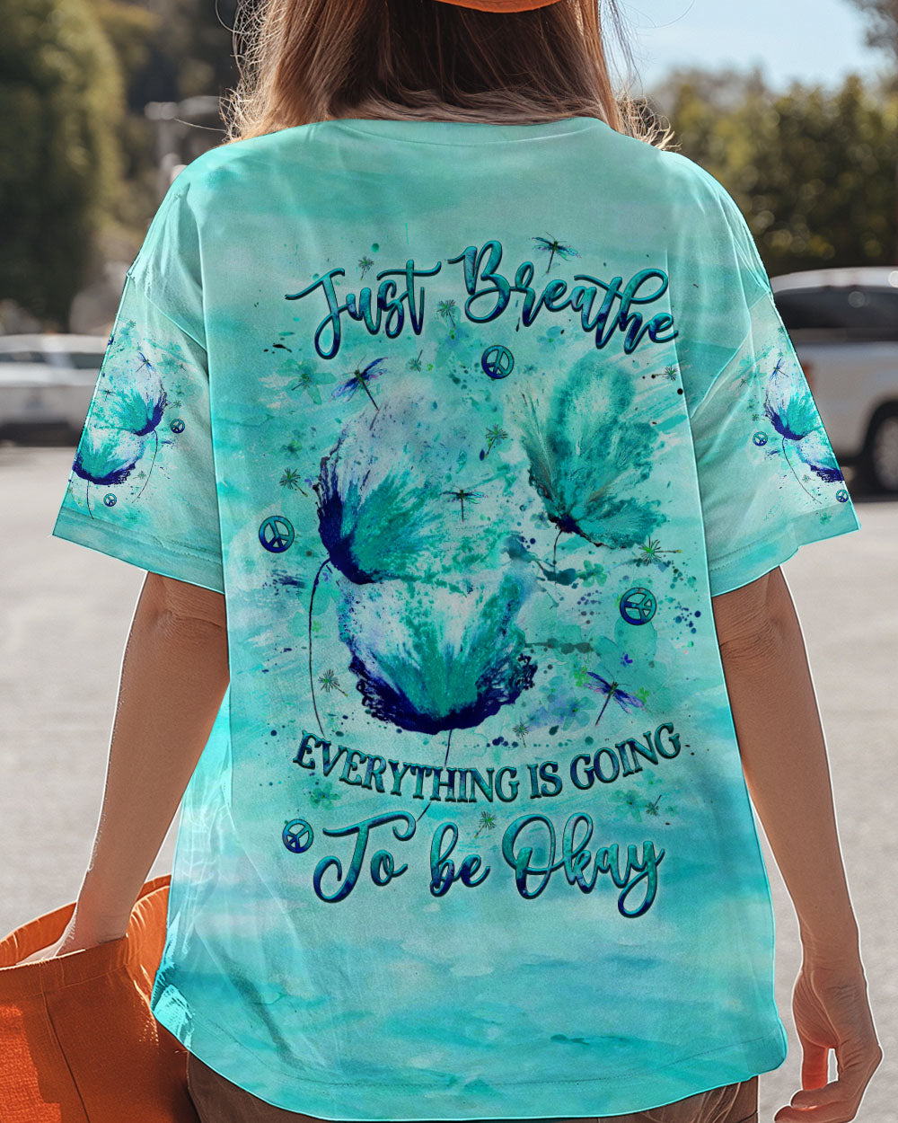 JUST BREATHE BUTTERFLY ALL OVER PRINT - YHLT3009242