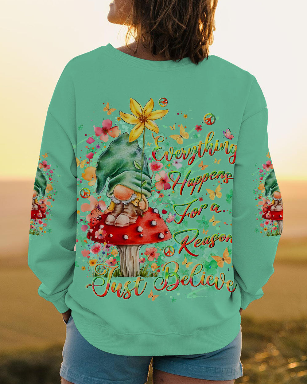 JUST BELIEVE GNOME ALL OVER PRINT - YHLT3107243