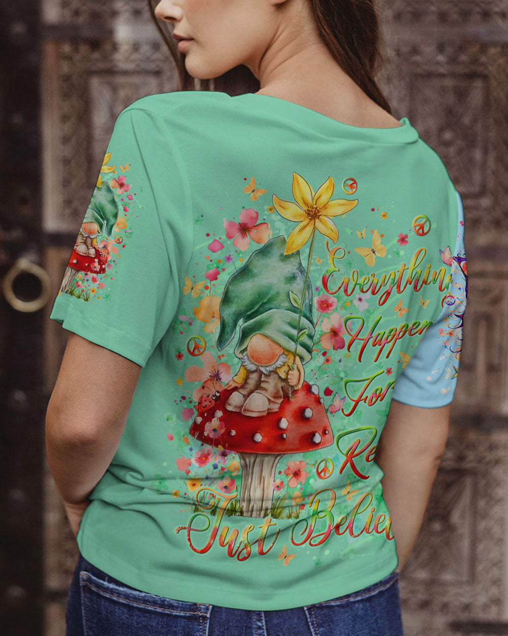 JUST BELIEVE GNOME ALL OVER PRINT - YHLT3107243