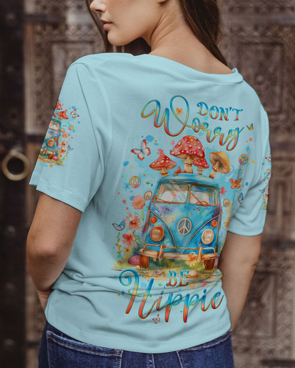 DON'T WORRY BE HIPPIE ALL OVER PRINT - YHLT0603245