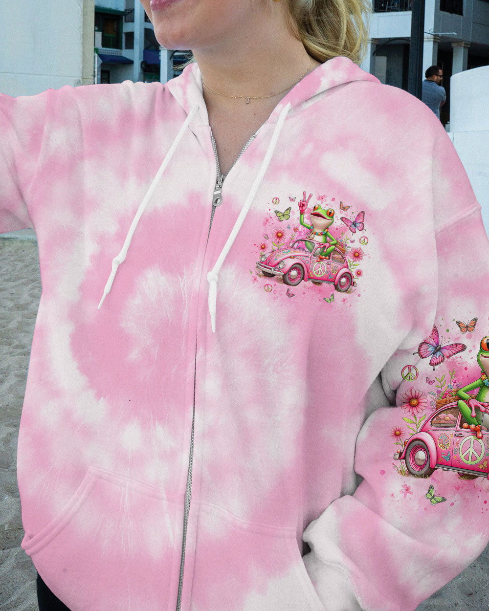 SOME GIRLS ARE JUST BORN WITH HIPPIE SOULS FROG ALL OVER PRINT - YHLT2601243
