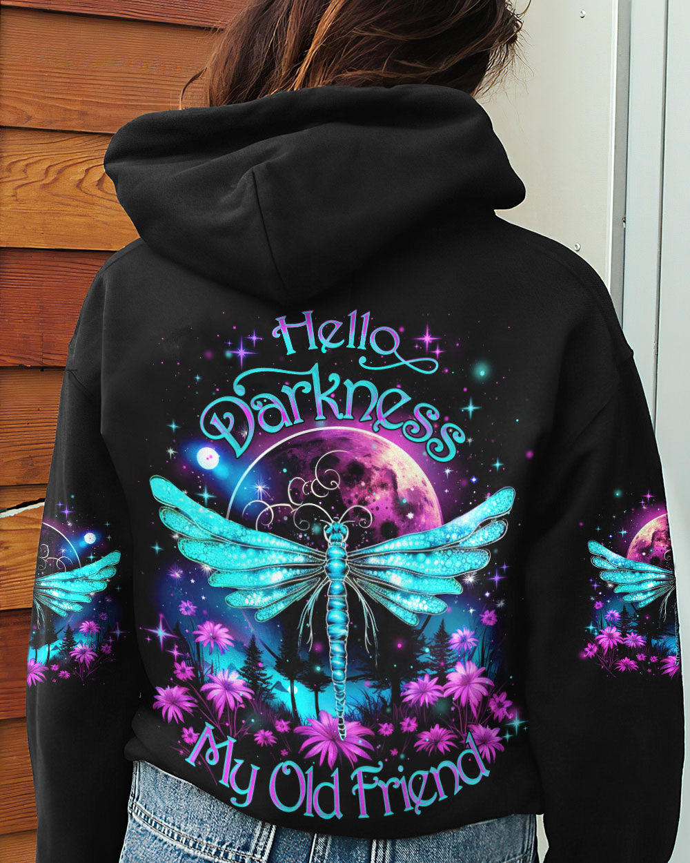 HELLO DARKNESS MY OLD FRIEND DRAGONFLY ALL OVER PRINT - YHDU1207231