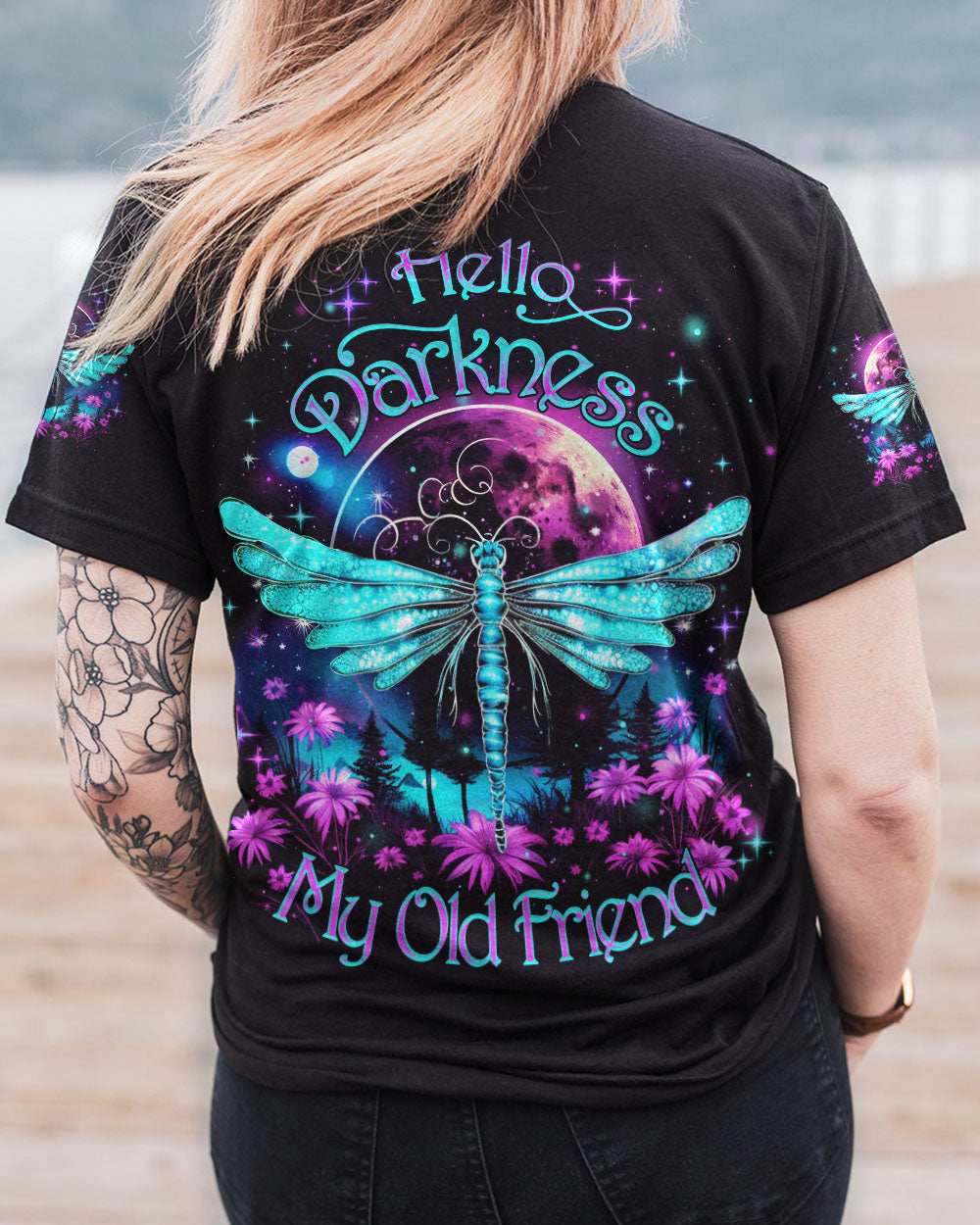HELLO DARKNESS MY OLD FRIEND DRAGONFLY ALL OVER PRINT - YHDU1207231