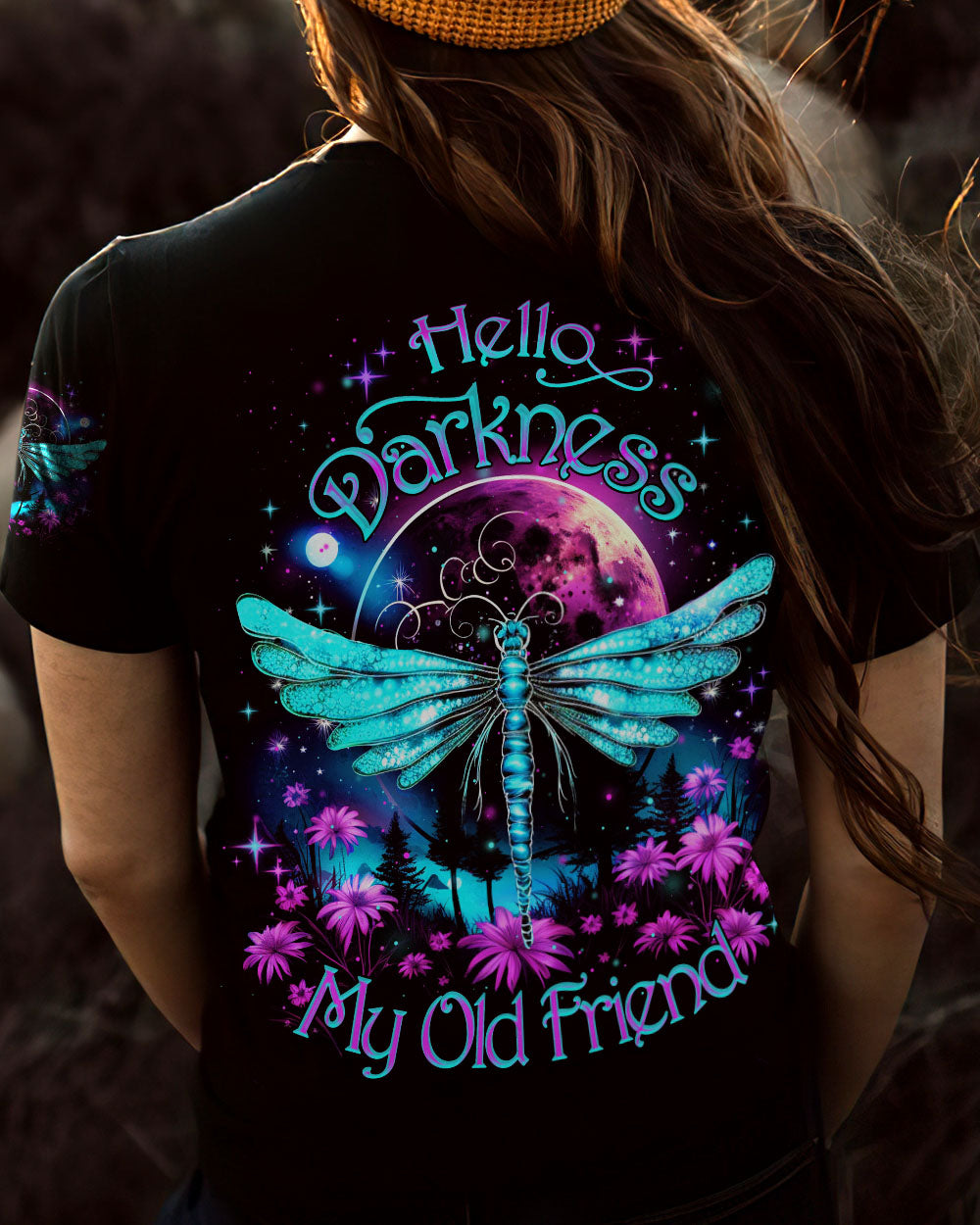 HELLO DARKNESS MY OLD FRIEND DRAGONFLY ALL OVER PRINT - YHDU1207231
