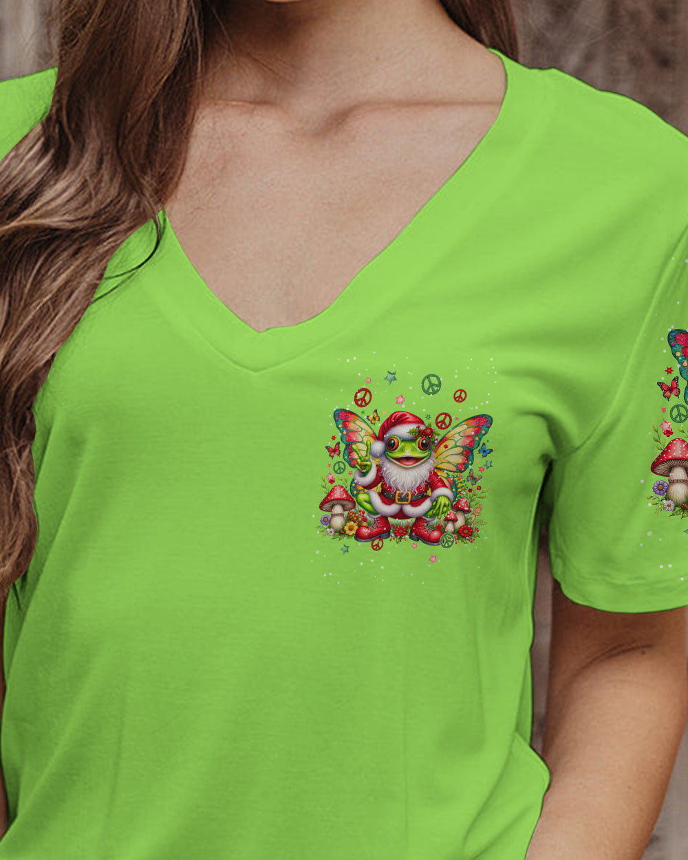 BE YOU THE WORLD WILL ADJUST FROG CHRISTMAS ALL OVER PRINT - TYQY1610231