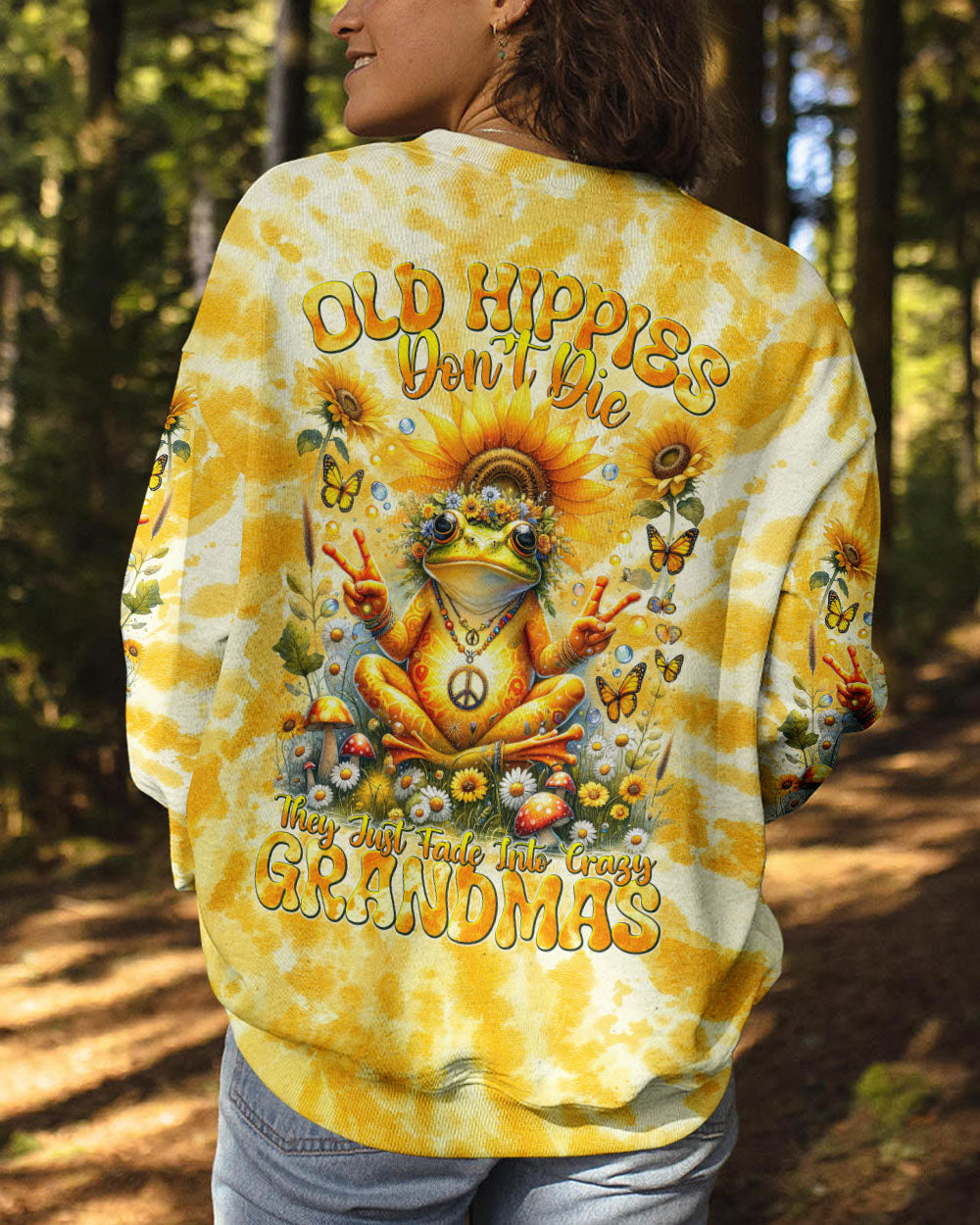 OLD HIPPIES FROG SUNFLOWER ALL OVER PRINT - TLNT3011231