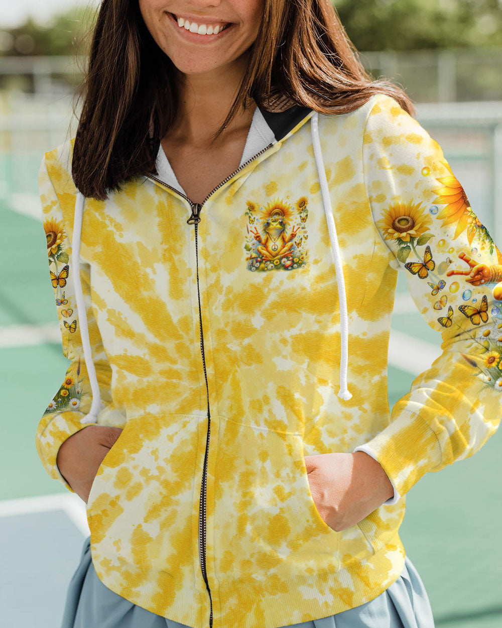 OLD HIPPIES FROG SUNFLOWER ALL OVER PRINT - TLNT3011231
