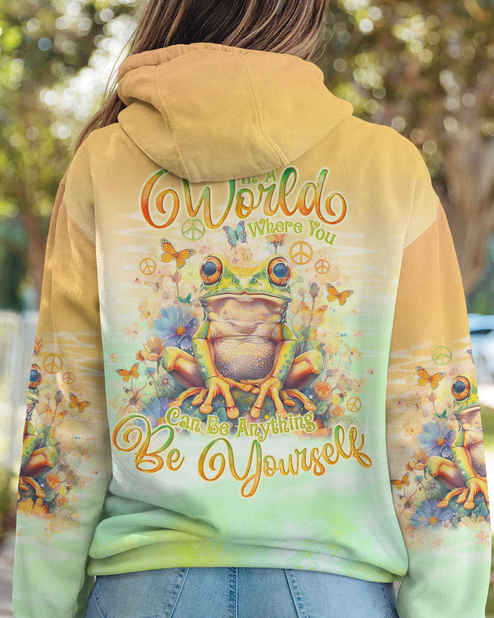 BE YOURSELF FROG ALL OVER PRINT - TLNO1103242