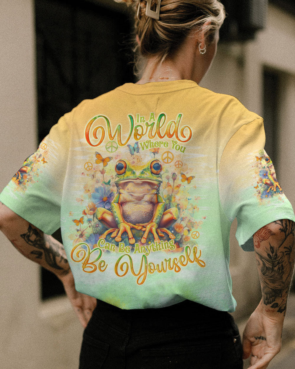 BE YOURSELF FROG ALL OVER PRINT - TLNO1103242