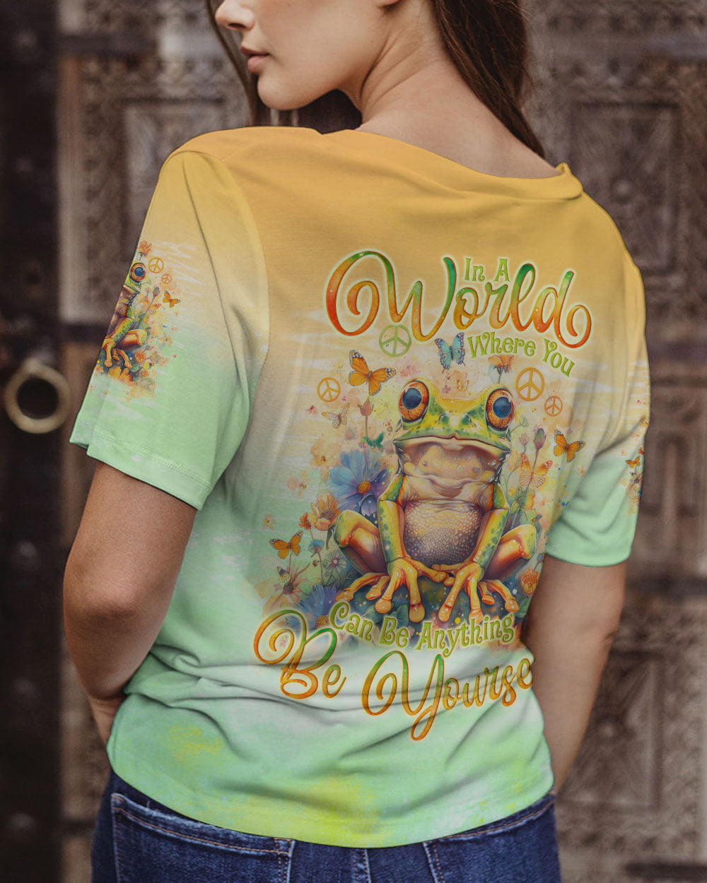 BE YOURSELF FROG ALL OVER PRINT - TLNO1103242