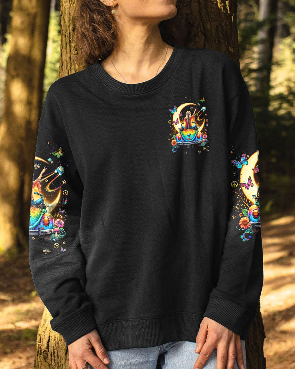 BE YOU THE WORLD WILL ADJUST HIPPIE GIRL ALL OVER PRINT - YHHN0904241
