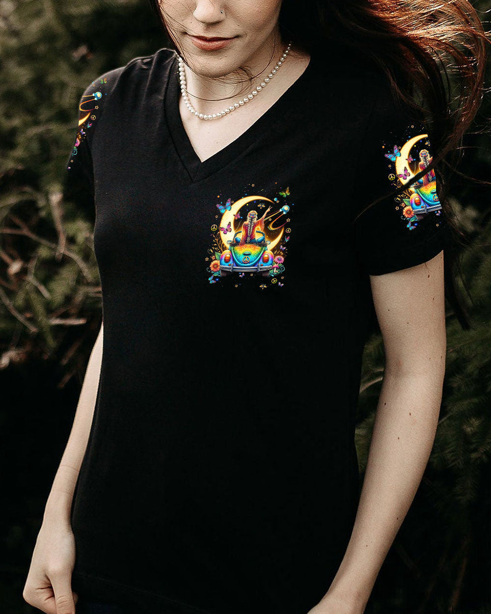 BE YOU THE WORLD WILL ADJUST HIPPIE GIRL ALL OVER PRINT - YHHN0904241