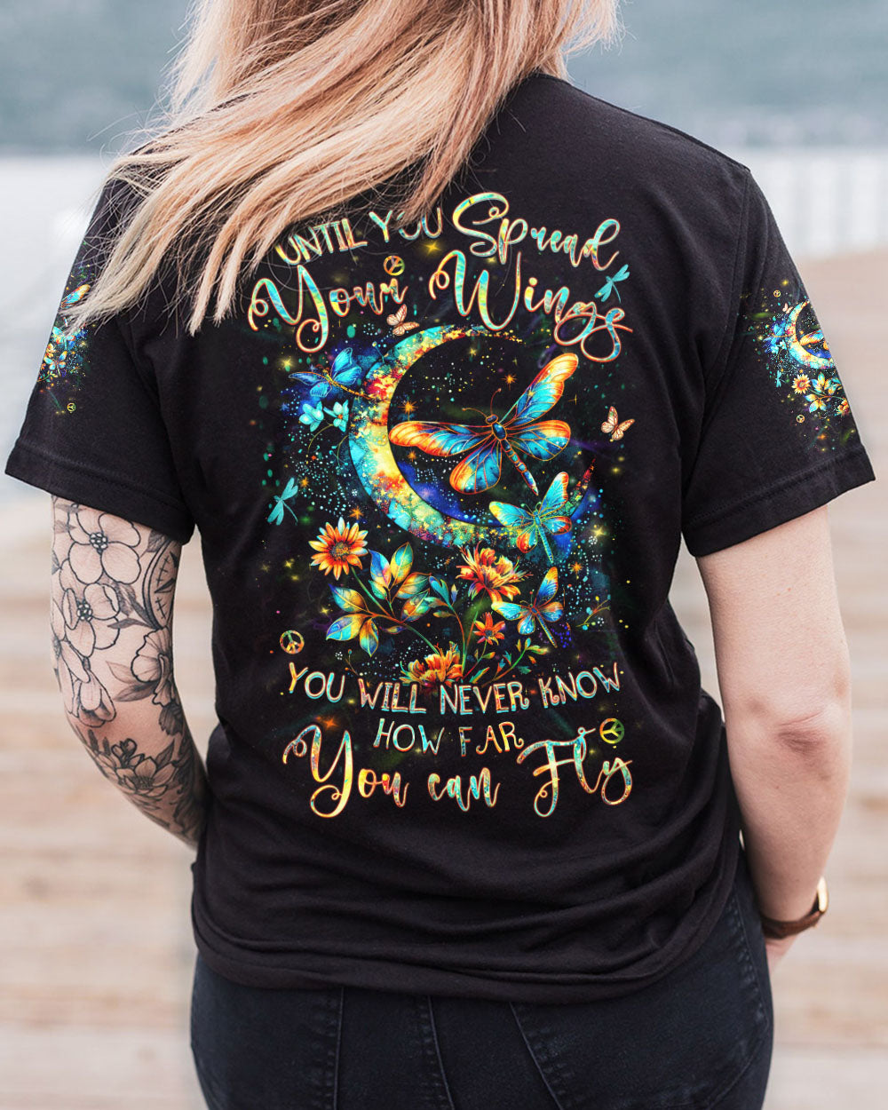 UNTIL YOU SPREAD YOUR WINGS DRAGONFLY ALL OVER PRINT - YHHN1103244