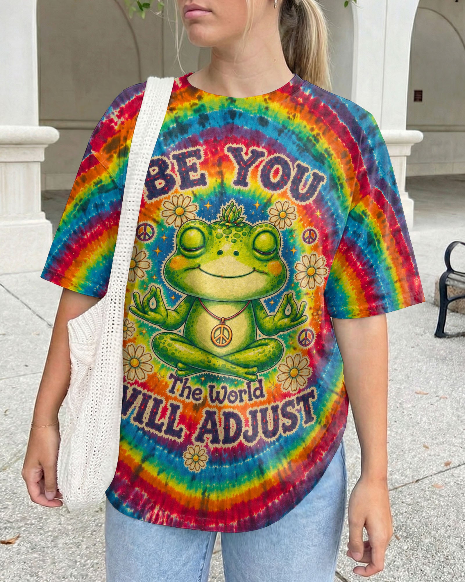 BE YOU FROG MEDITATION RAINBOW BURST ALL OVER PRINT - KMTM1407261