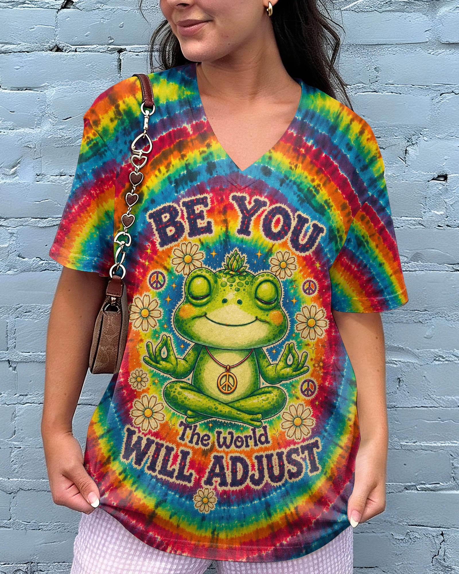 BE YOU FROG MEDITATION RAINBOW BURST ALL OVER PRINT - KMTM1407261