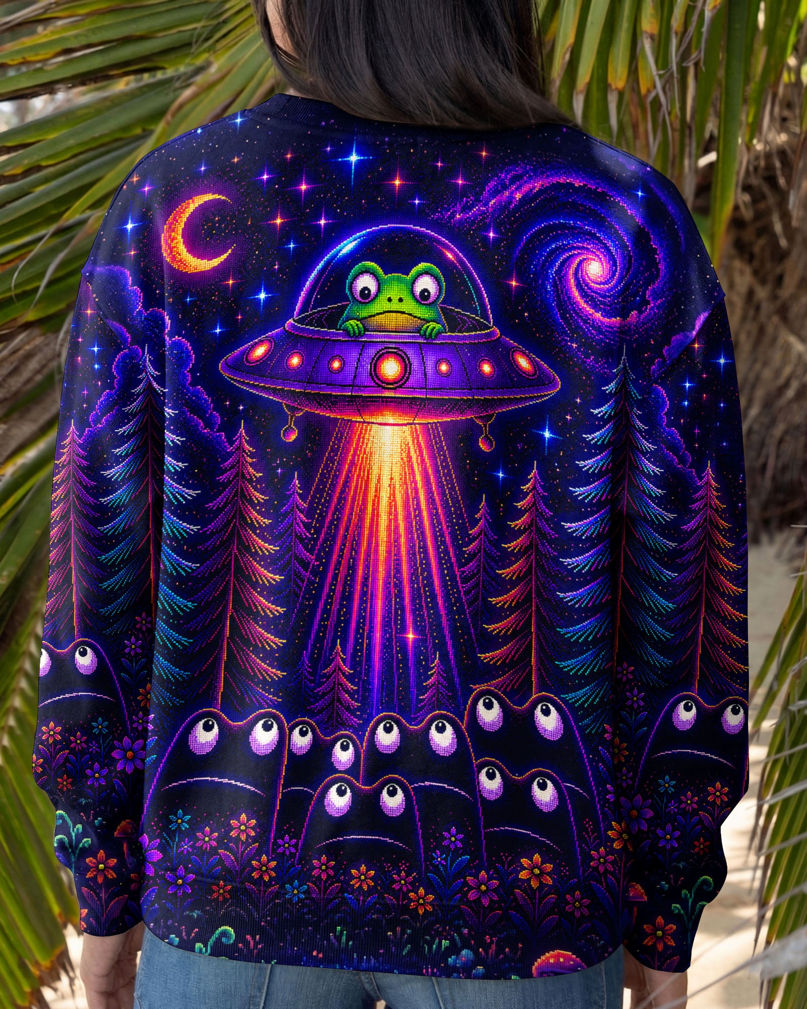 COSMIC FROG UFO PIXEL GALAXY ALL OVER PRINT – KMTM2705261