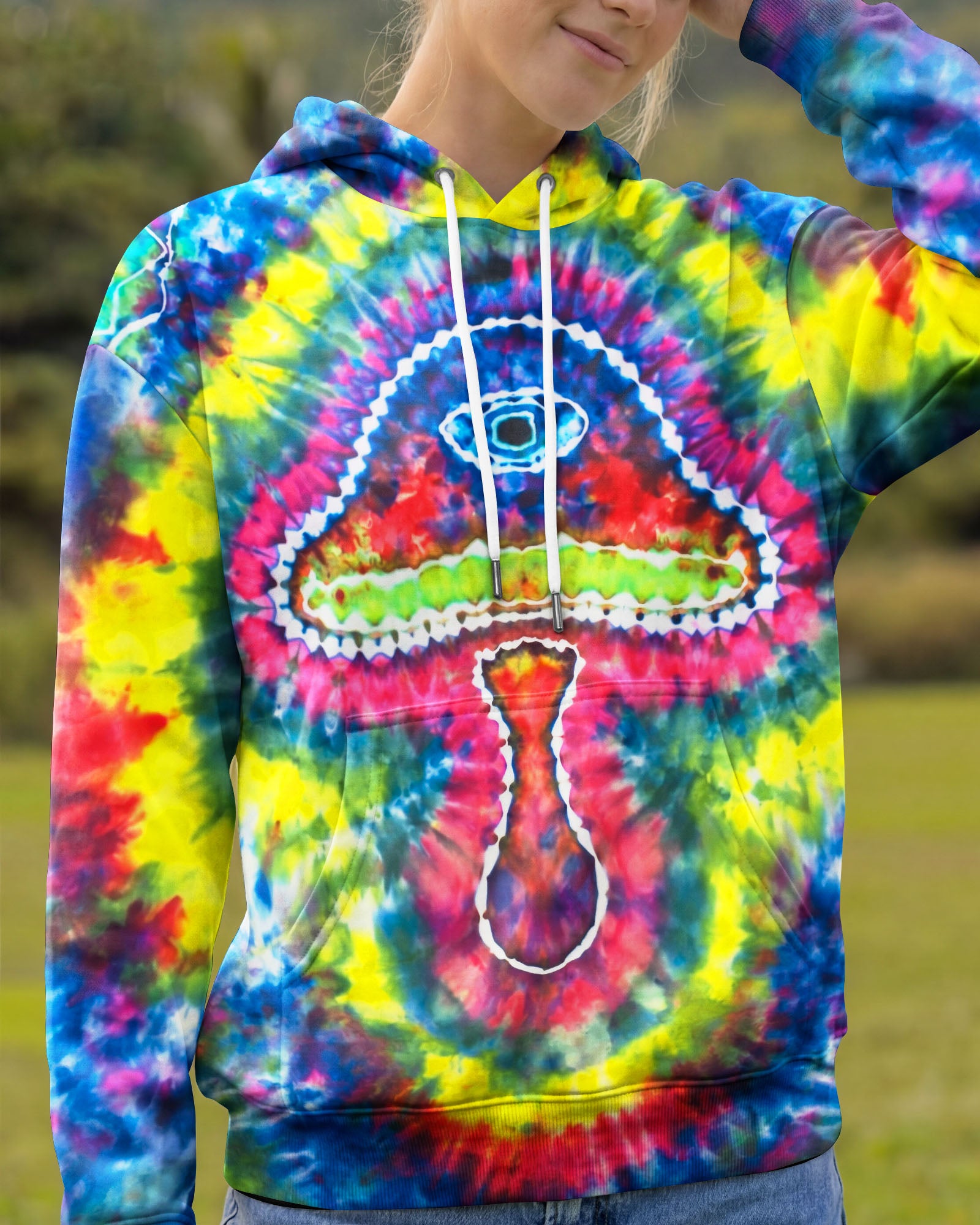 PSYCHEDELIC MUSHROOM SWIRL ALL OVER PRINT - KM0104262