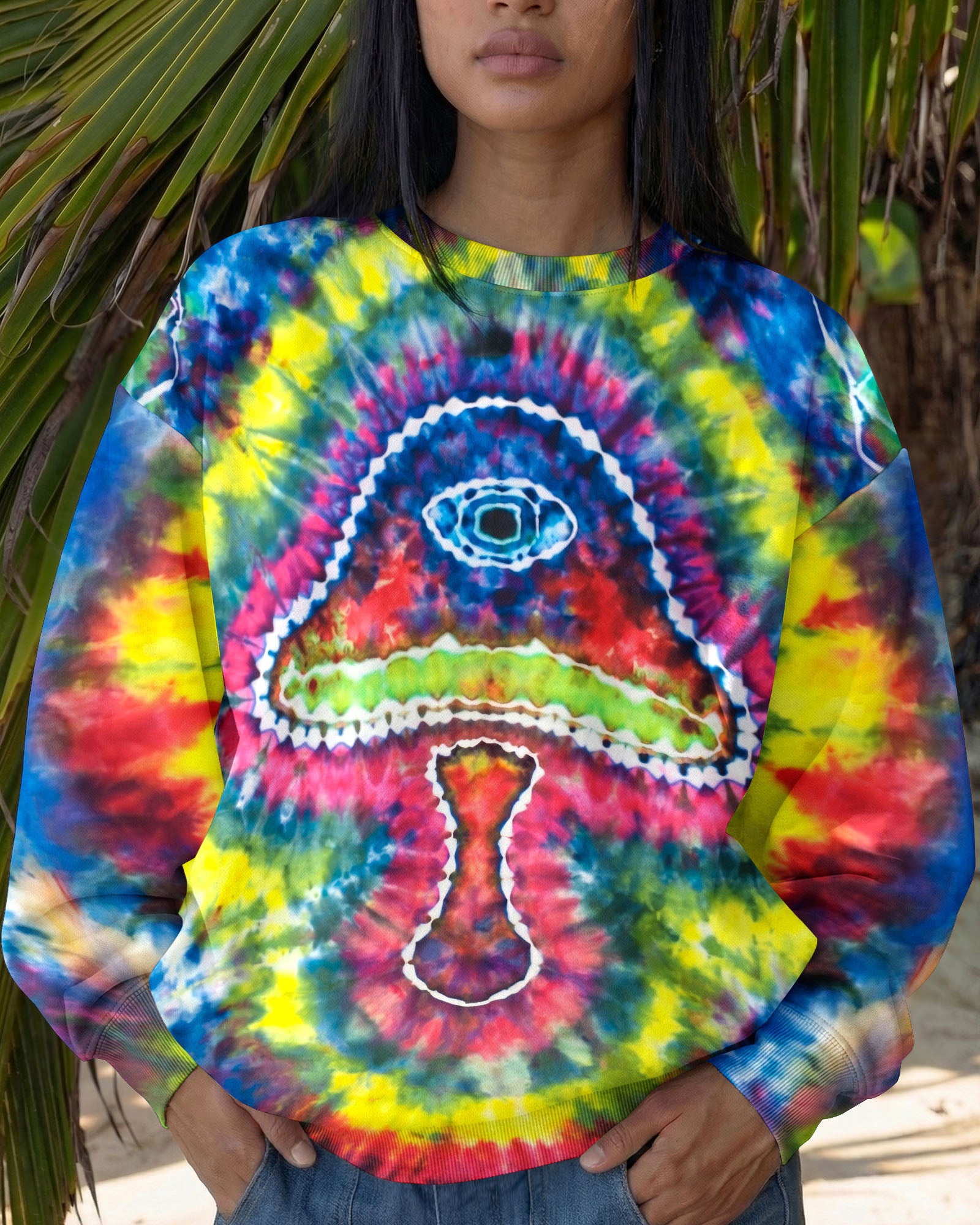 PSYCHEDELIC MUSHROOM SWIRL ALL OVER PRINT - KM0104262