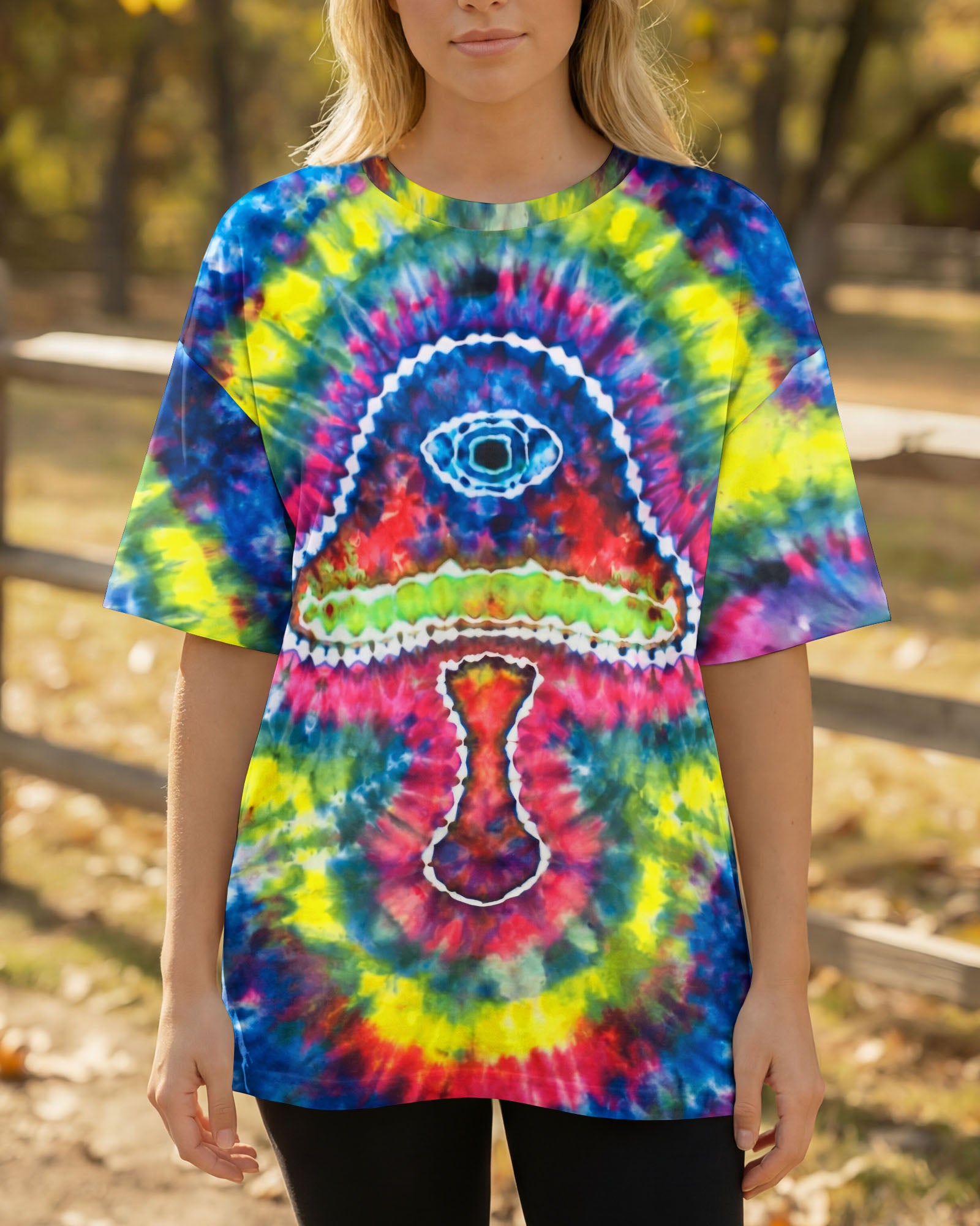 PSYCHEDELIC MUSHROOM SWIRL ALL OVER PRINT - KM0104262