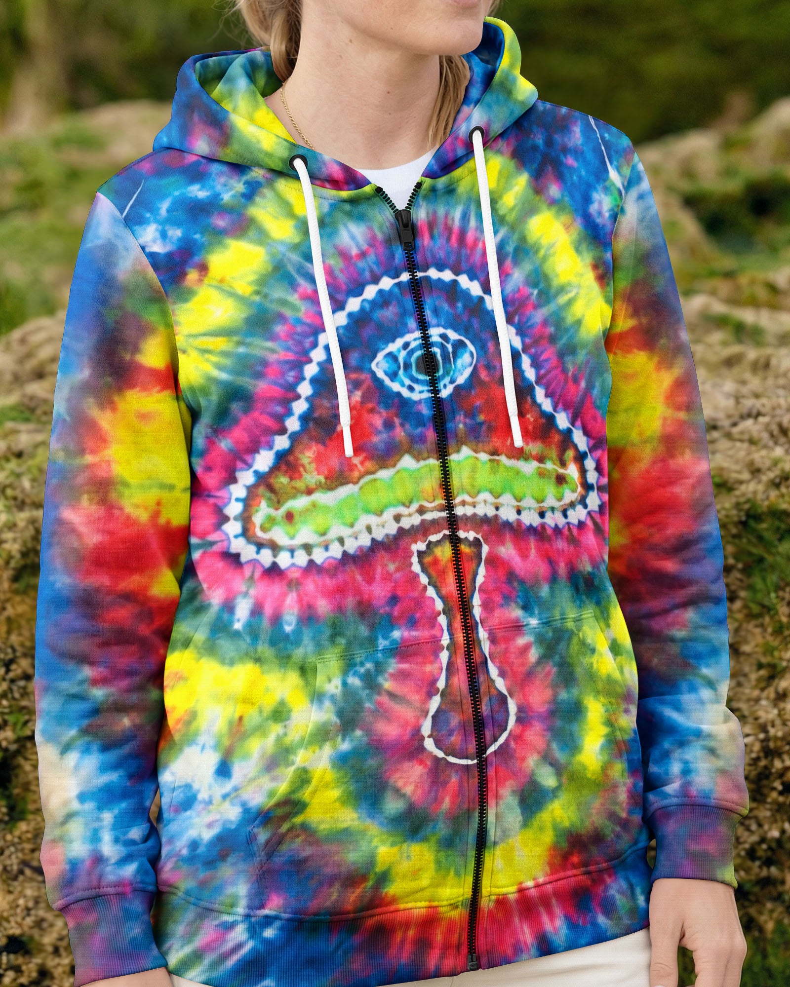 PSYCHEDELIC MUSHROOM SWIRL ALL OVER PRINT - KM0104262