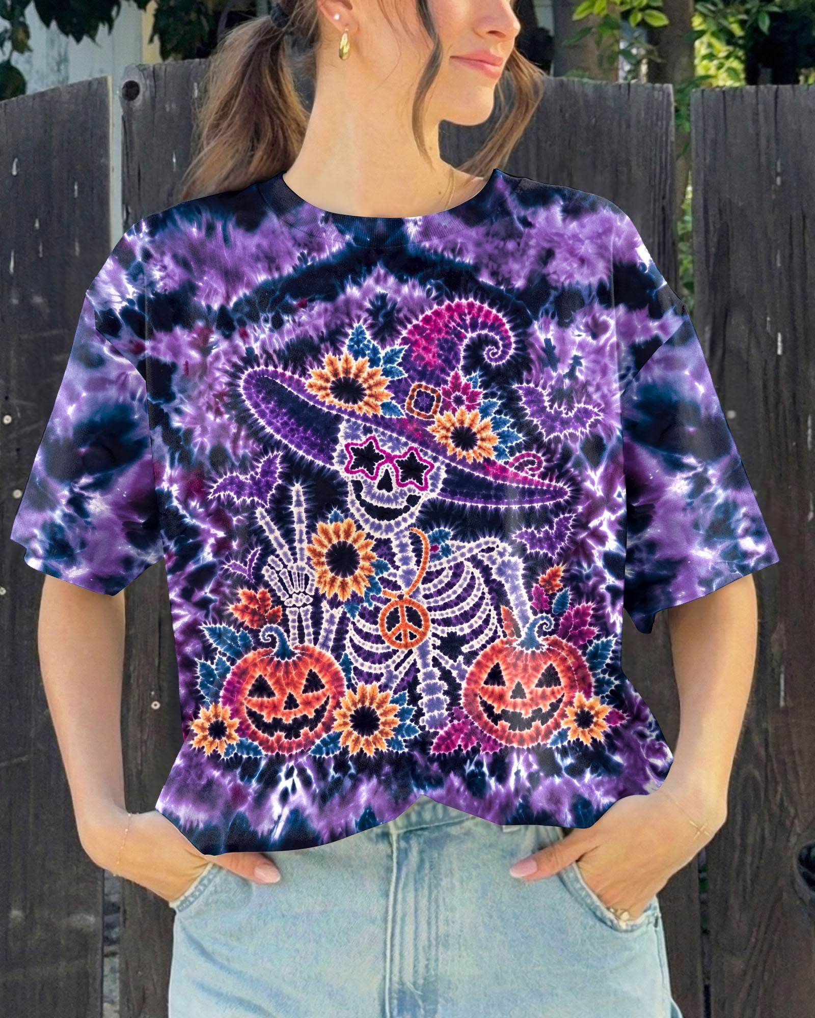 HIPPIE WITCH SKELETON HALLOWEEN ALL OVER PRINT - RI2207261
