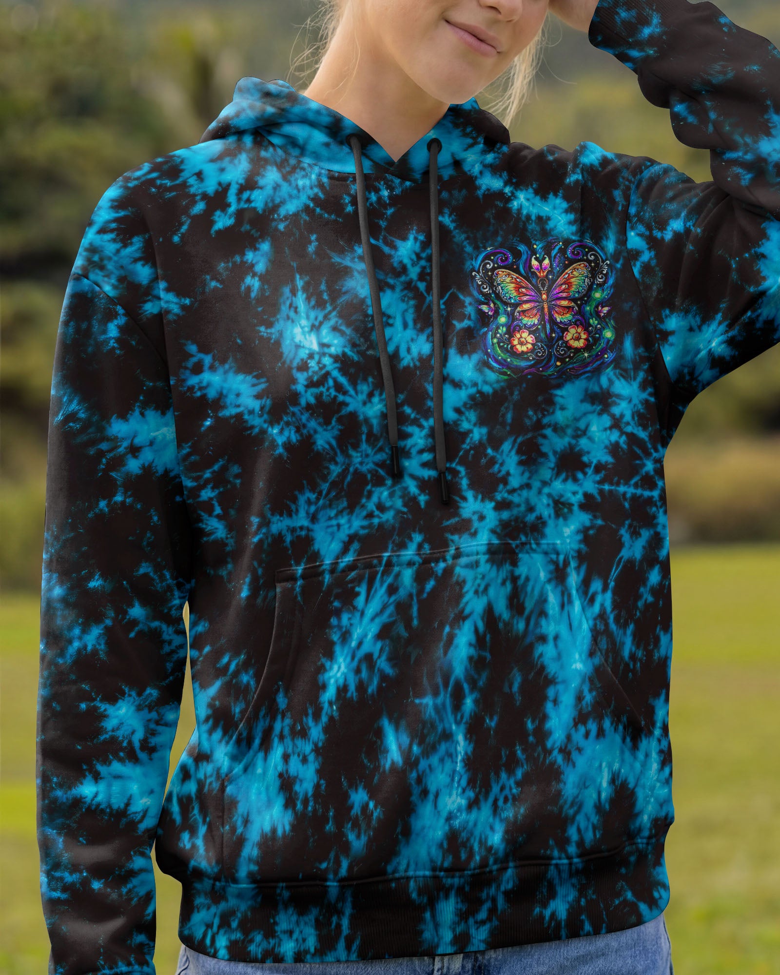 JUST BELIEVE PSYCHEDELIC BUTTERFLY ALL OVER PRINT - RI2506261