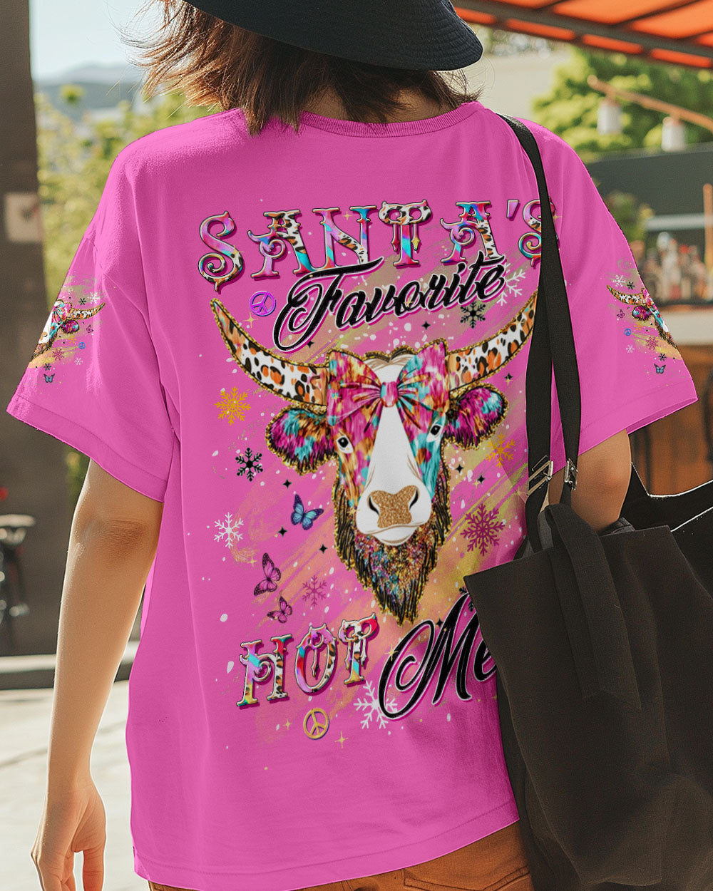 SANTA'S FAVORITE HOT MESS COW CHRISTMAS ALL OVER PRINT  - TLDU1111244