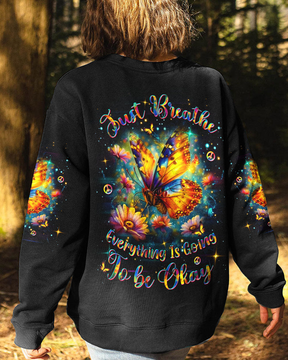 JUST BREATHE BUTTERFLY ALL OVER PRINT - TLDU1211242
