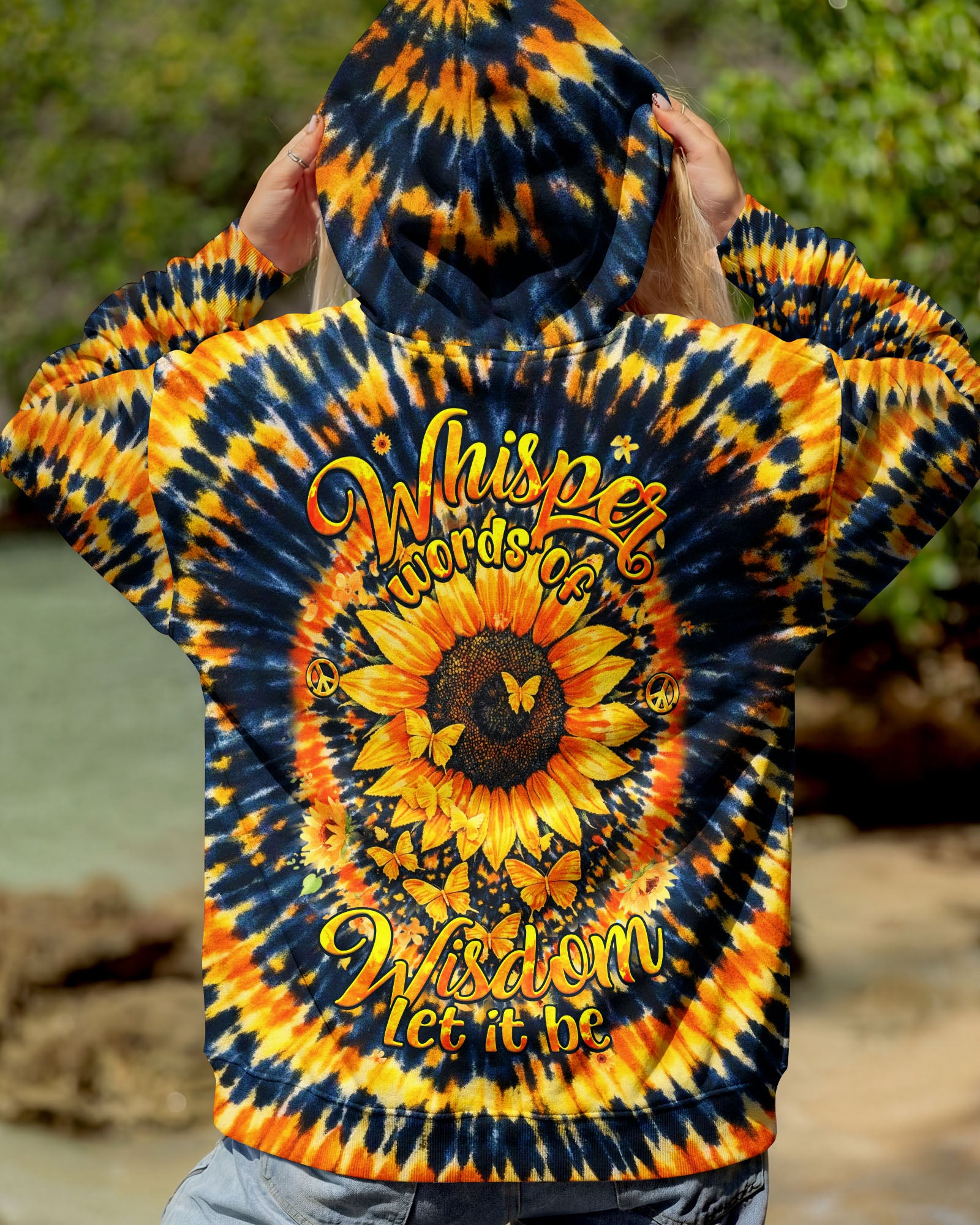 WHISPER WORDS OF WISDOM LET IT BE SUNFLOWER SWIRL ALL OVER PRINT - TLHG0403261