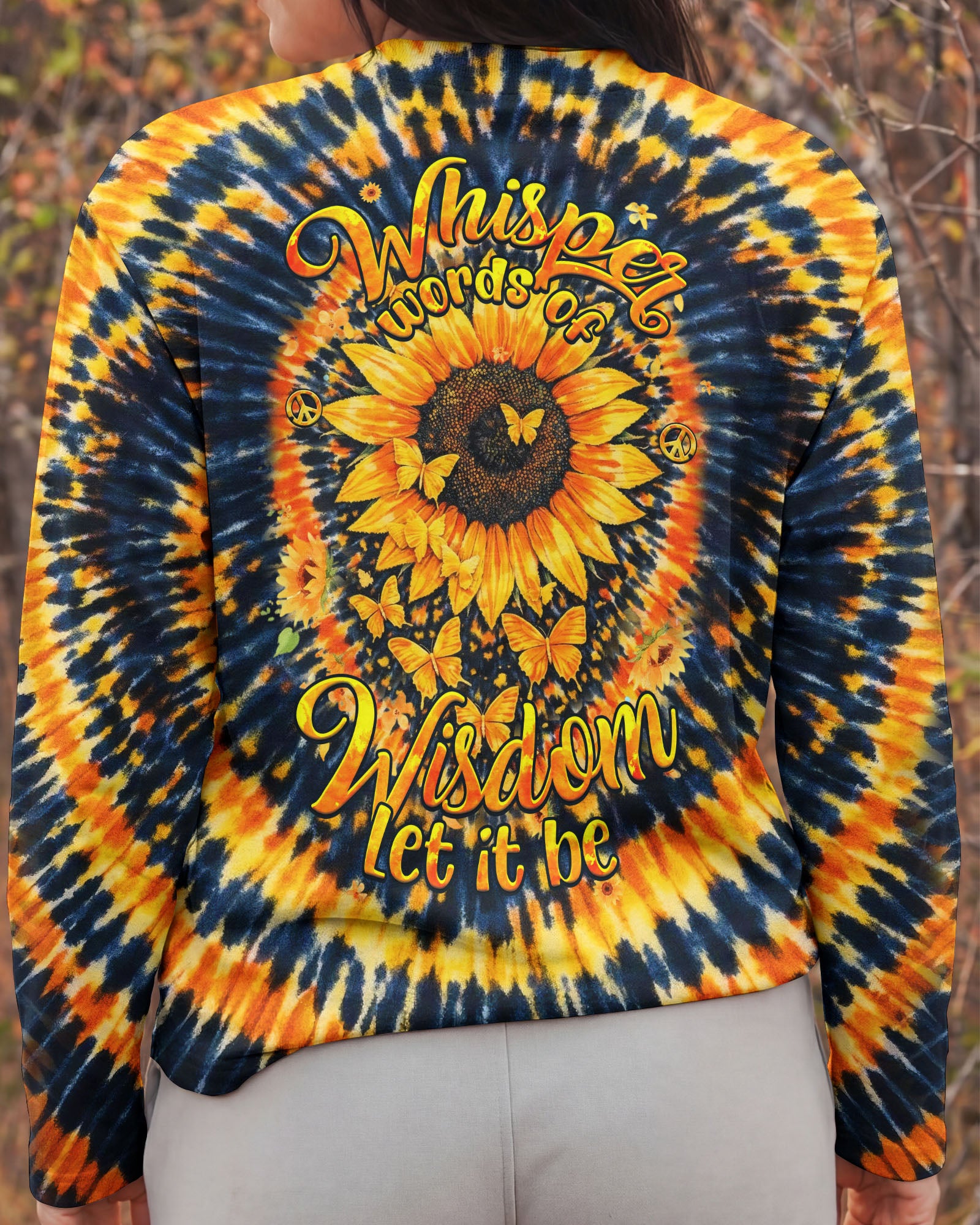 WHISPER WORDS OF WISDOM LET IT BE SUNFLOWER SWIRL ALL OVER PRINT - TLHG0403261