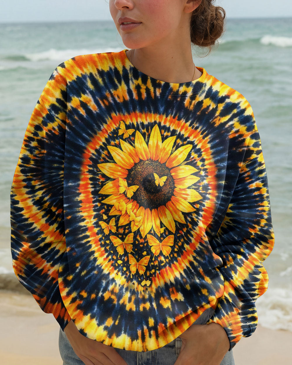 WHISPER WORDS OF WISDOM LET IT BE SUNFLOWER SWIRL ALL OVER PRINT - TLHG0403261