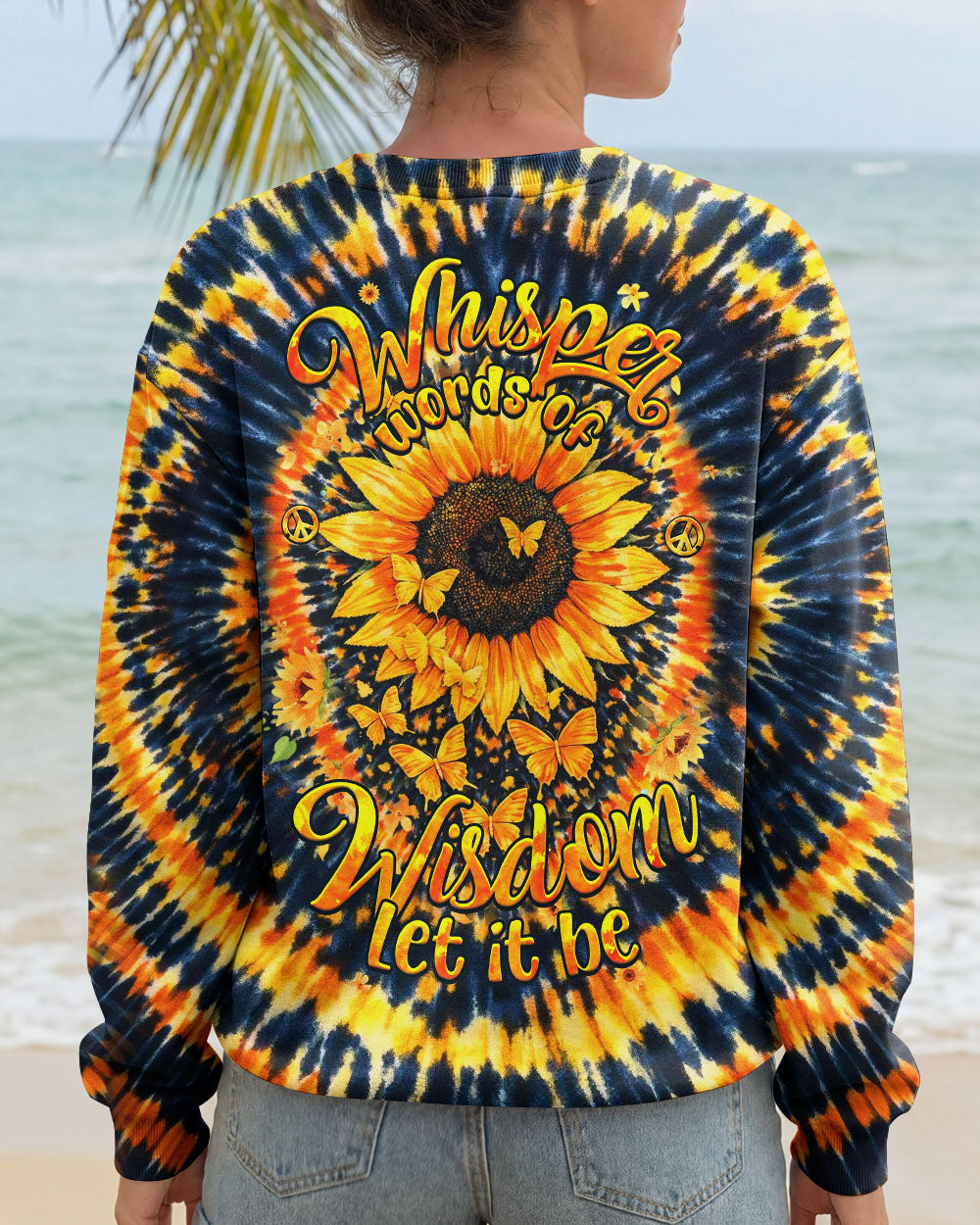 WHISPER WORDS OF WISDOM LET IT BE SUNFLOWER SWIRL ALL OVER PRINT - TLHG0403261