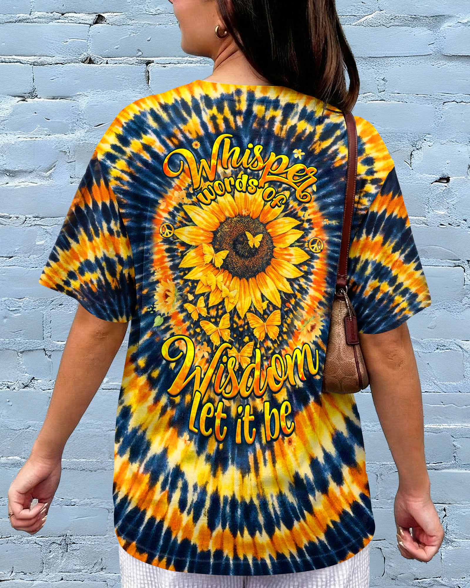 WHISPER WORDS OF WISDOM LET IT BE SUNFLOWER SWIRL ALL OVER PRINT - TLHG0403261