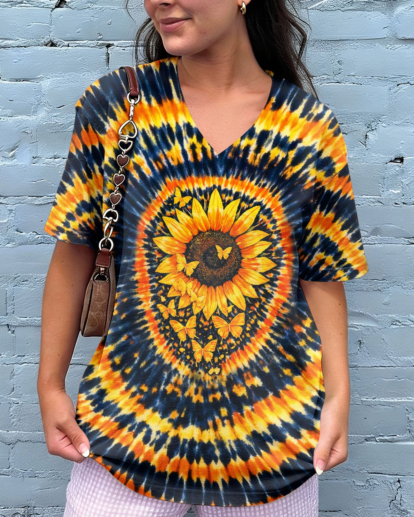 WHISPER WORDS OF WISDOM LET IT BE SUNFLOWER SWIRL ALL OVER PRINT - TLHG0403261