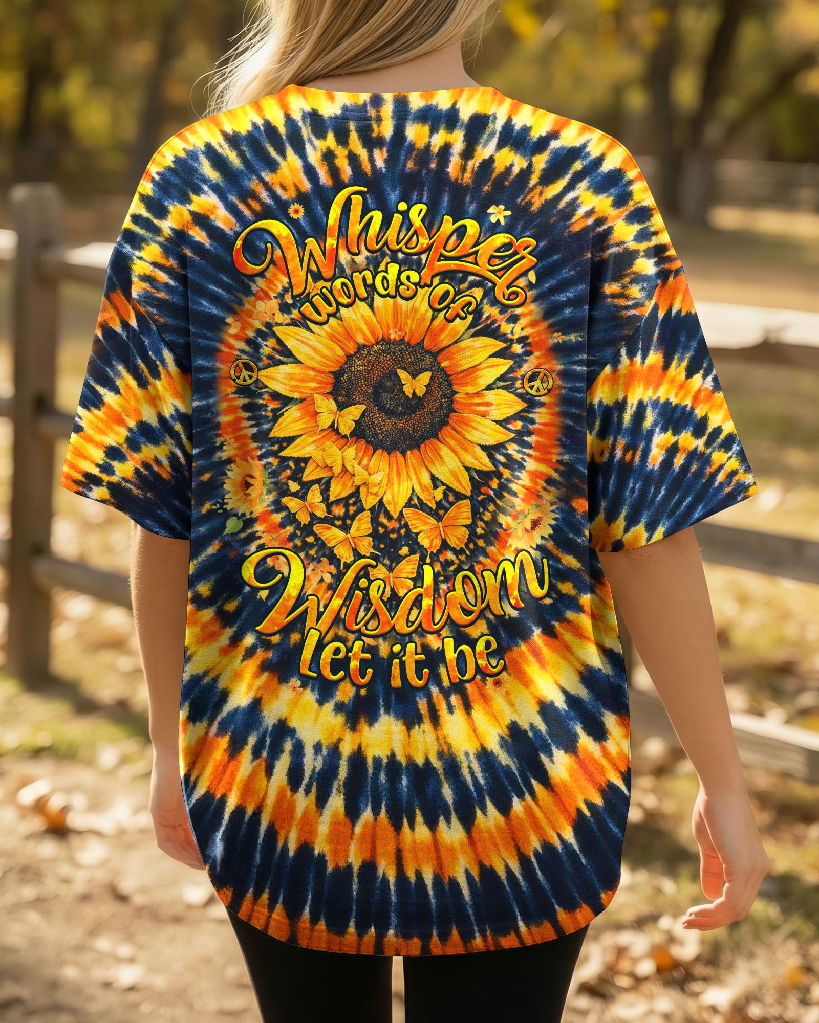 WHISPER WORDS OF WISDOM LET IT BE SUNFLOWER SWIRL ALL OVER PRINT - TLHG0403261