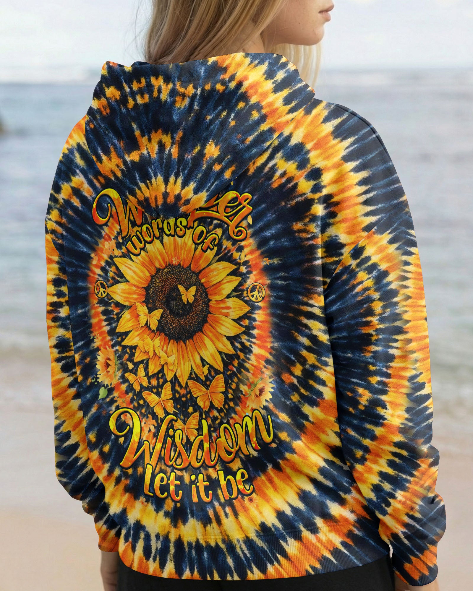 WHISPER WORDS OF WISDOM LET IT BE SUNFLOWER SWIRL ALL OVER PRINT - TLHG0403261