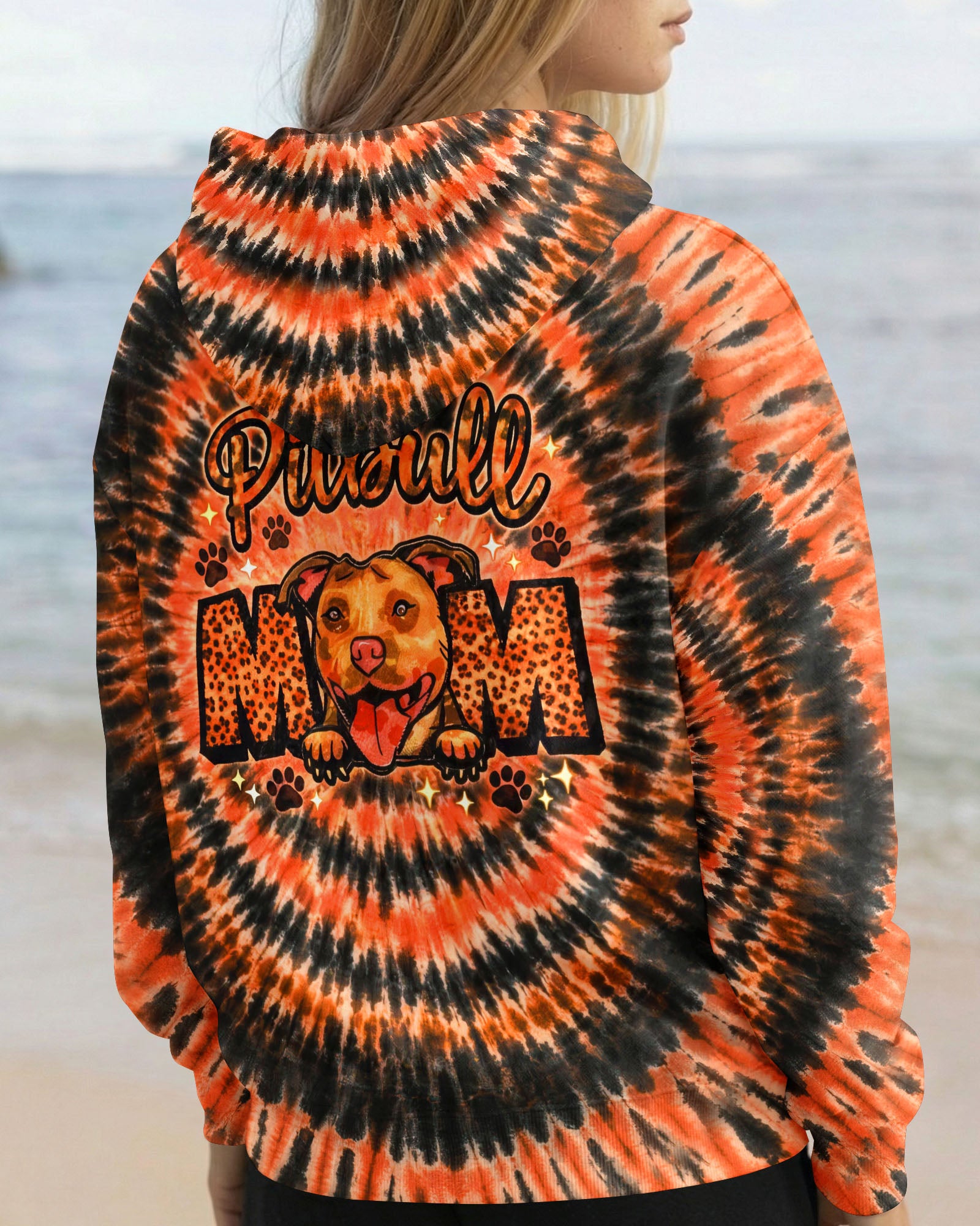 PITBULL MOM DOG SWIRL ALL OVER PRINT - TLHG0503262