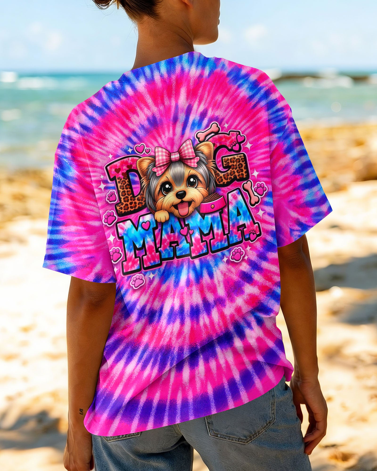 YORKIE DOG MAMA SWIRL ALL OVER PRINT - TLHG0603263