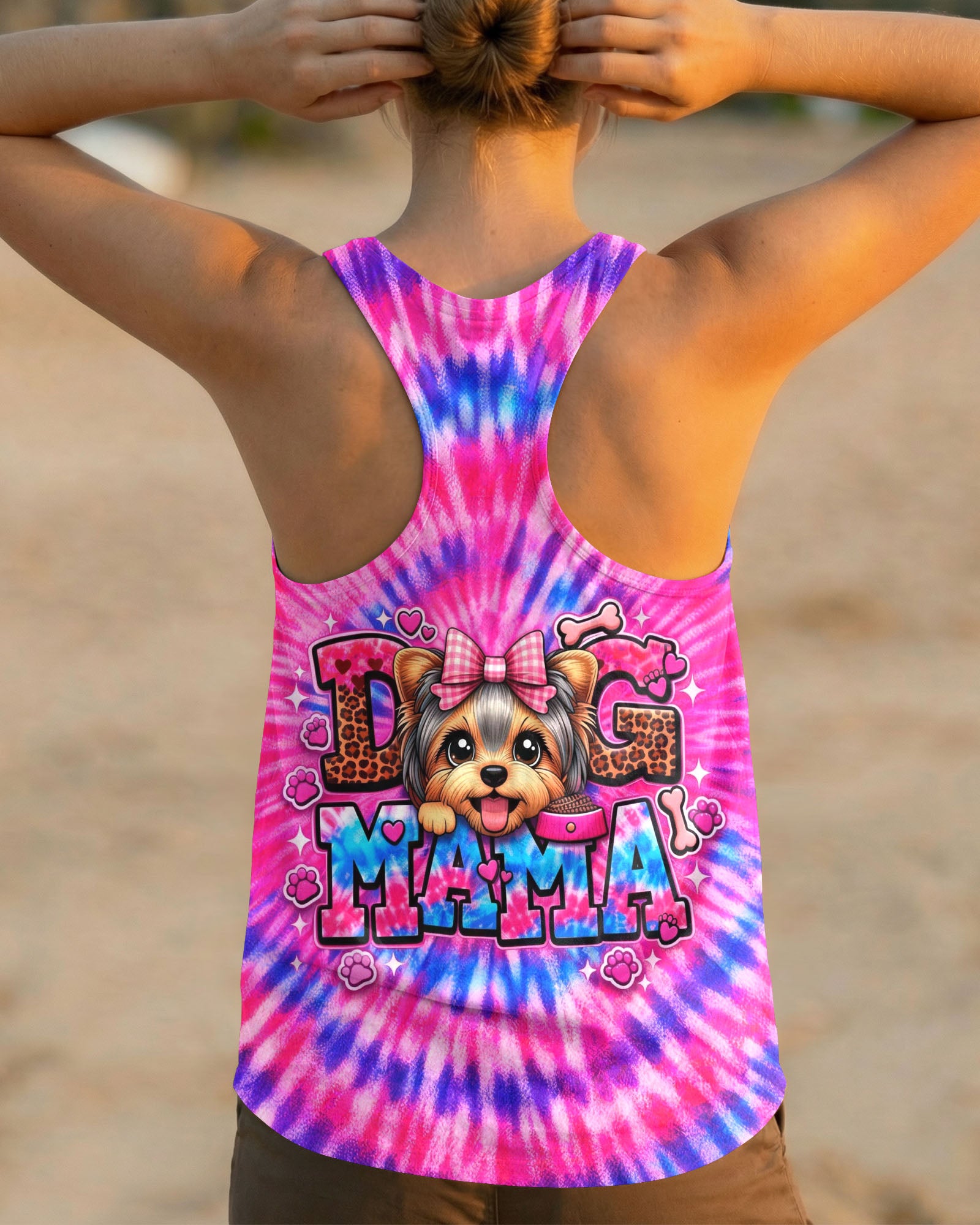 YORKIE DOG MAMA SWIRL ALL OVER PRINT - TLHG0603263