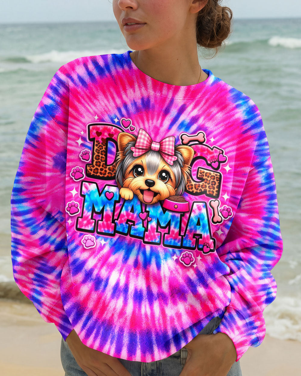YORKIE DOG MAMA SWIRL ALL OVER PRINT - TLHG0603263