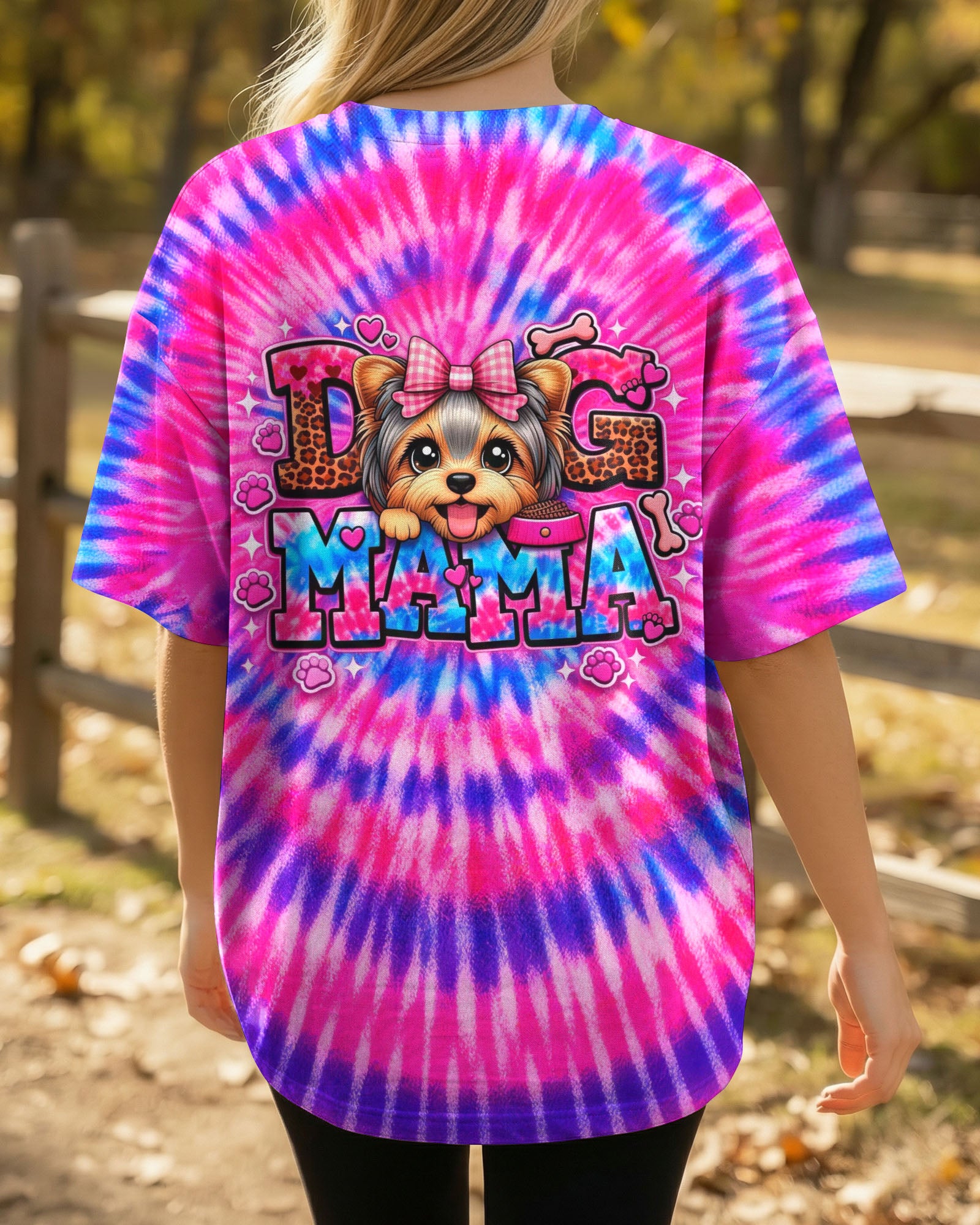 YORKIE DOG MAMA SWIRL ALL OVER PRINT - TLHG0603263