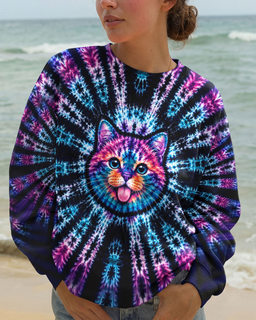 FUNNY CAT BURST PATTERN  ALL OVER PRINT  - TLHG1405263