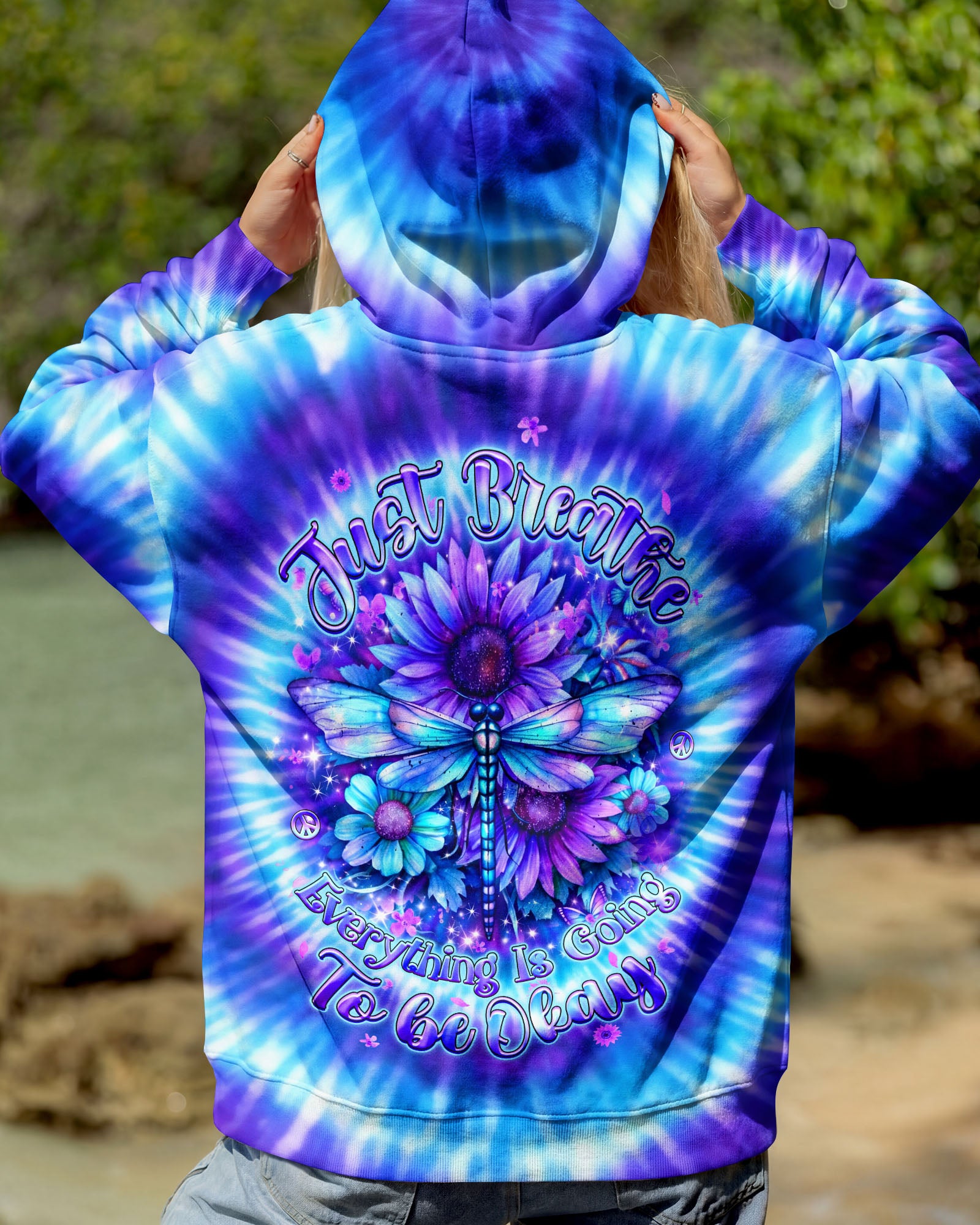 JUST BREATHE DRAGONFLY ALL OVER PRINT - TLHG1603263