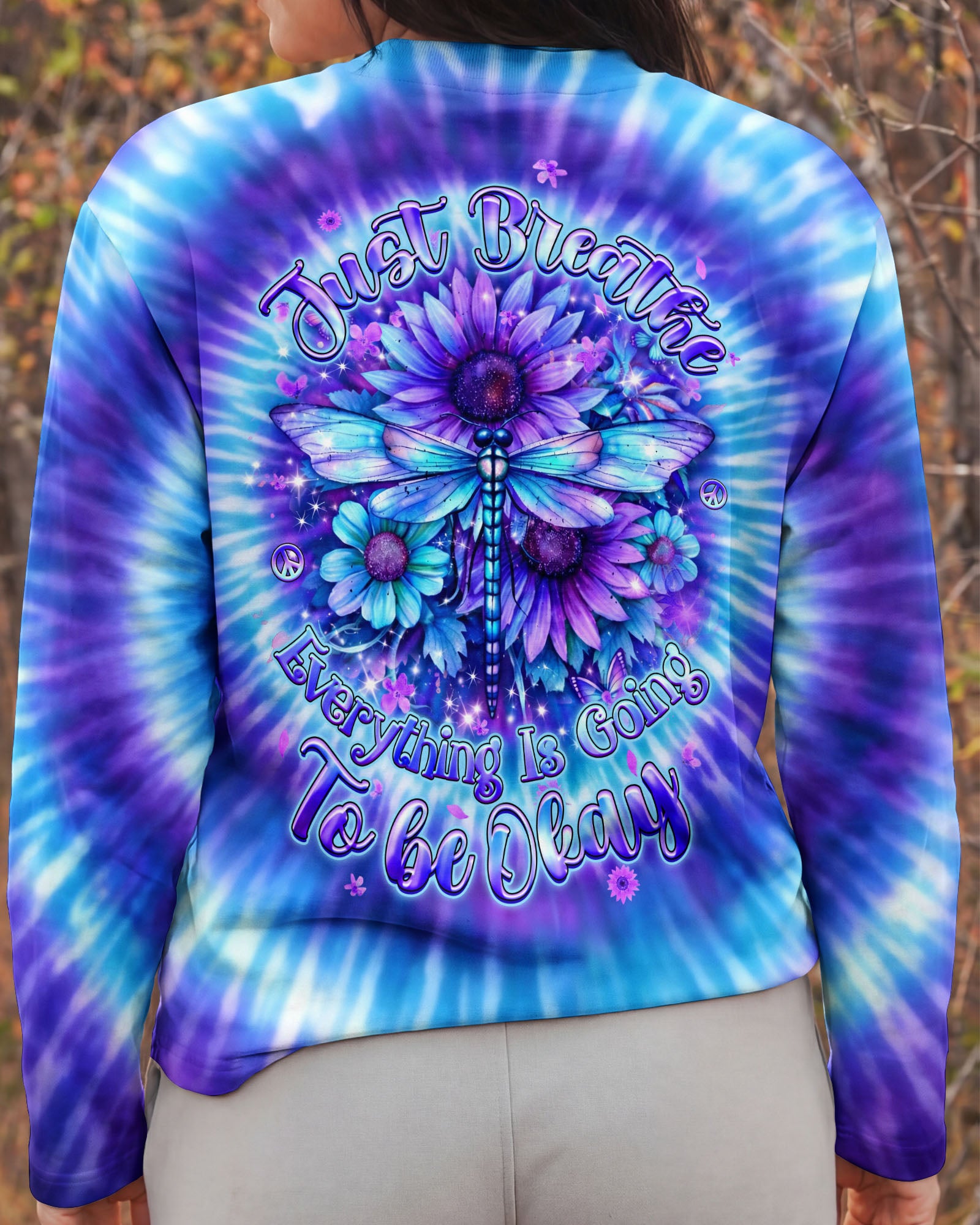 JUST BREATHE DRAGONFLY ALL OVER PRINT - TLHG1603263