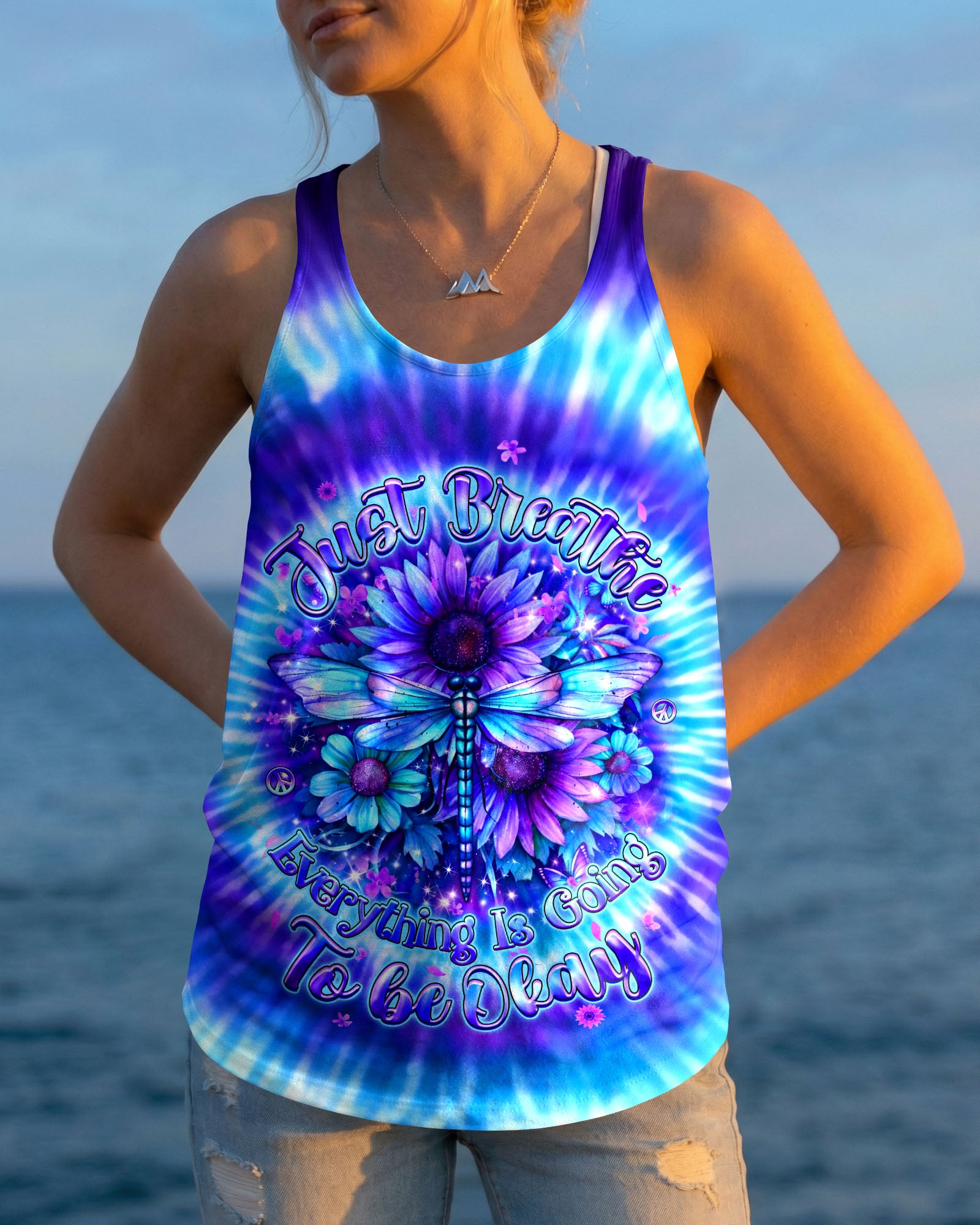 JUST BREATHE DRAGONFLY ALL OVER PRINT - TLHG1603263