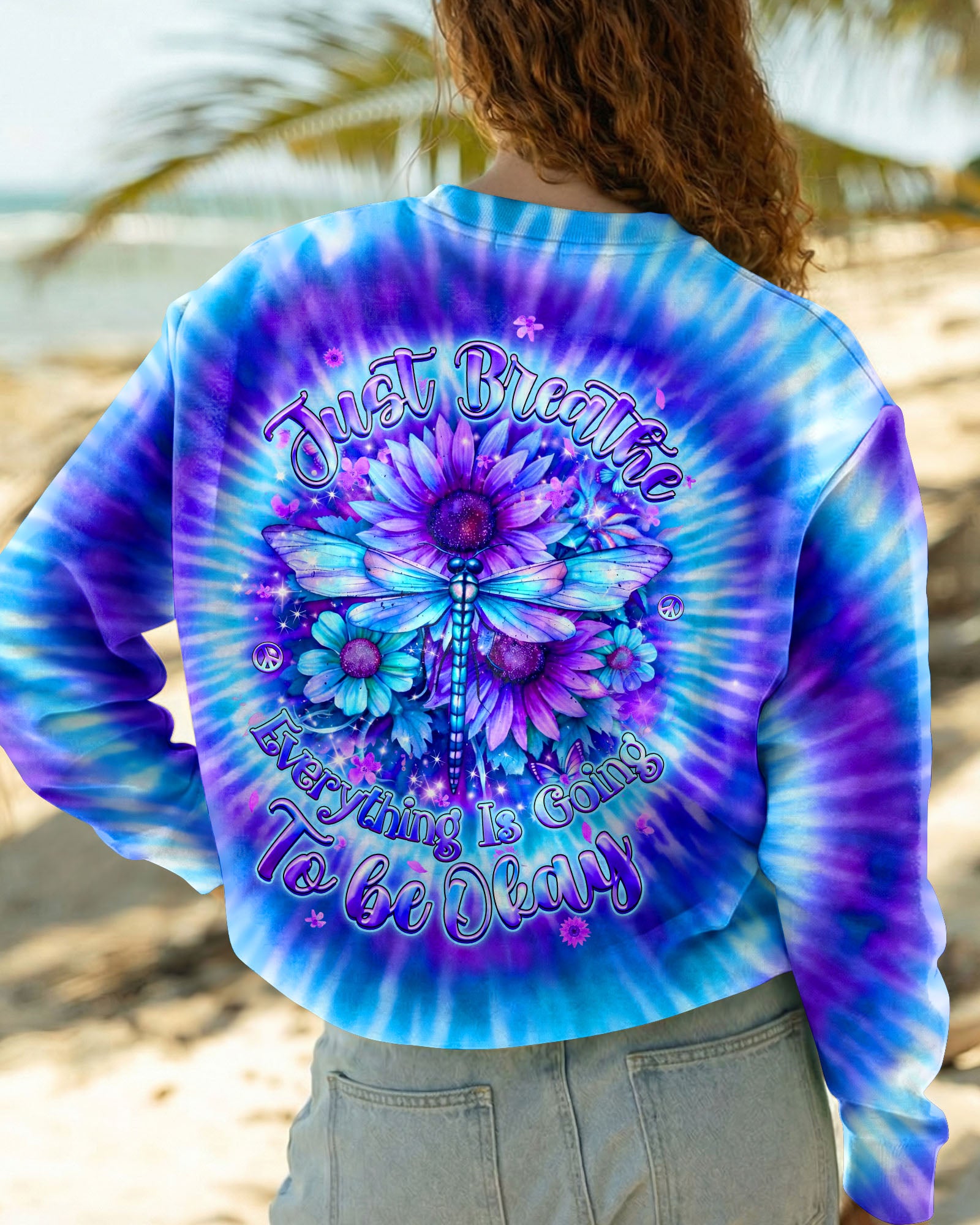 JUST BREATHE DRAGONFLY ALL OVER PRINT - TLHG1603263